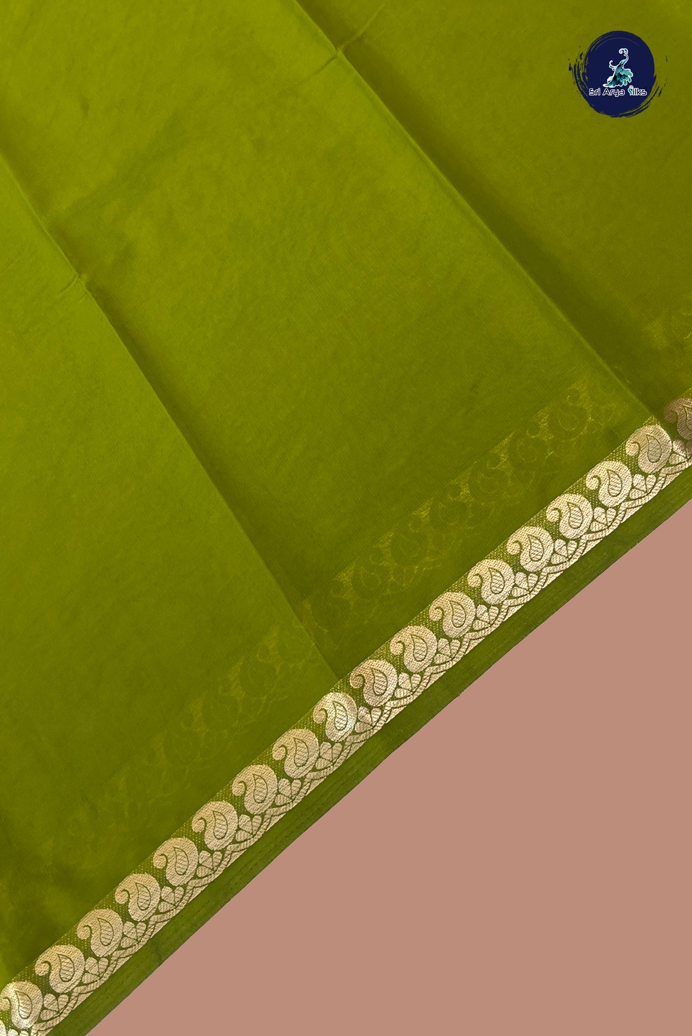 Mehendi Green Semi Mysore Silk With Plain Pattern