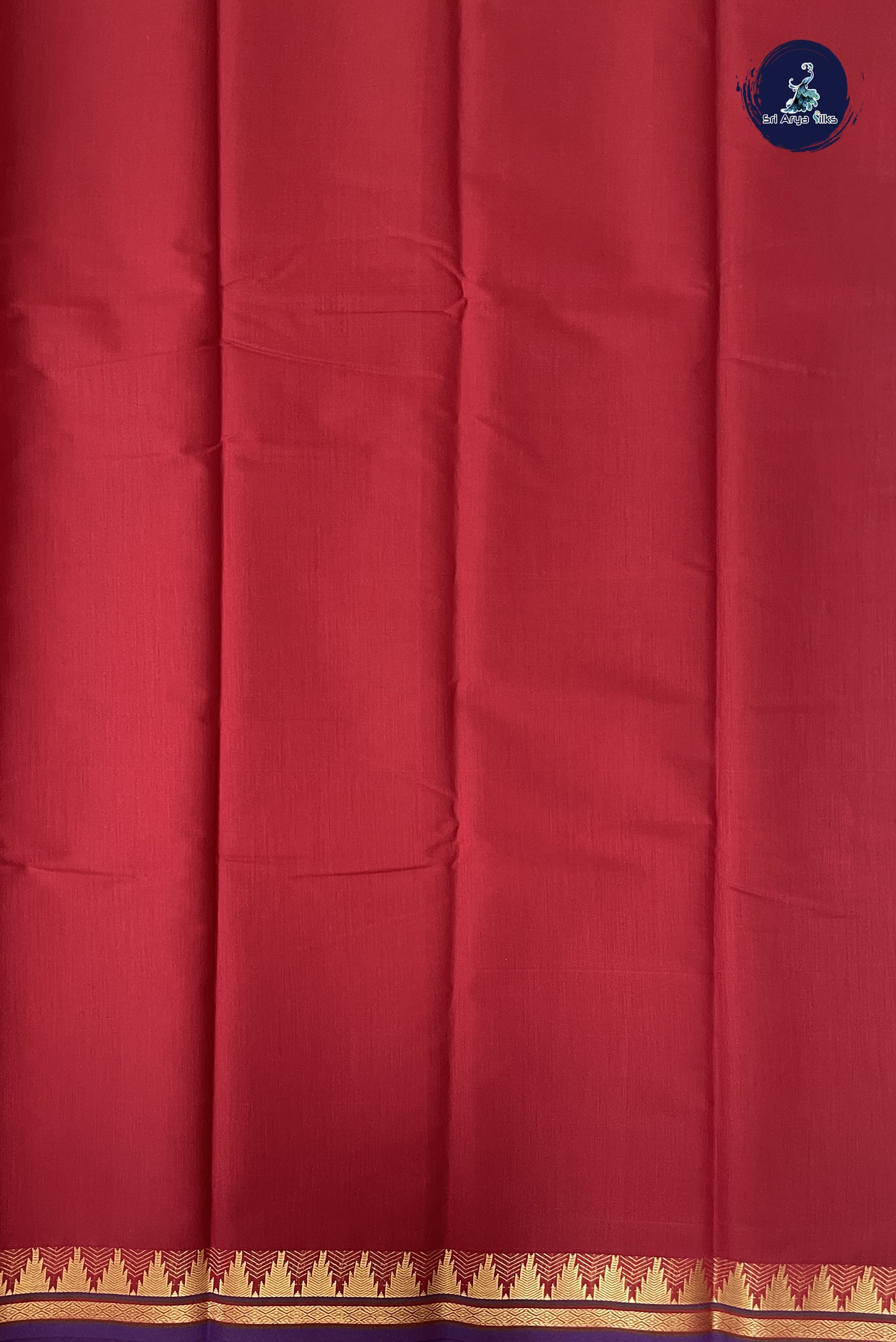 Maroon Budget Semi Silk Cotton Saree With Plain Pattern