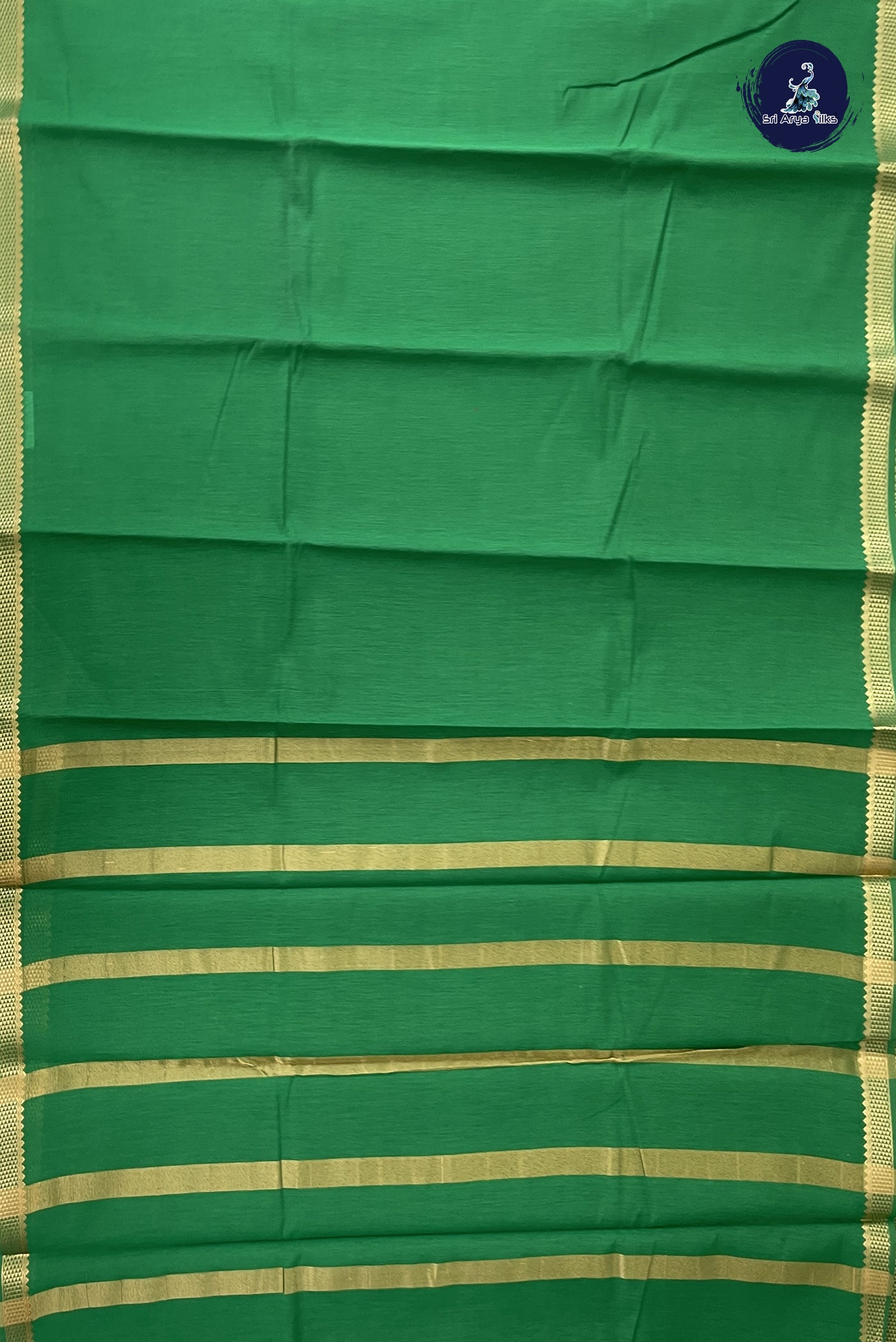 Green Budget Semi Silk Cotton Saree With Checked Pattern