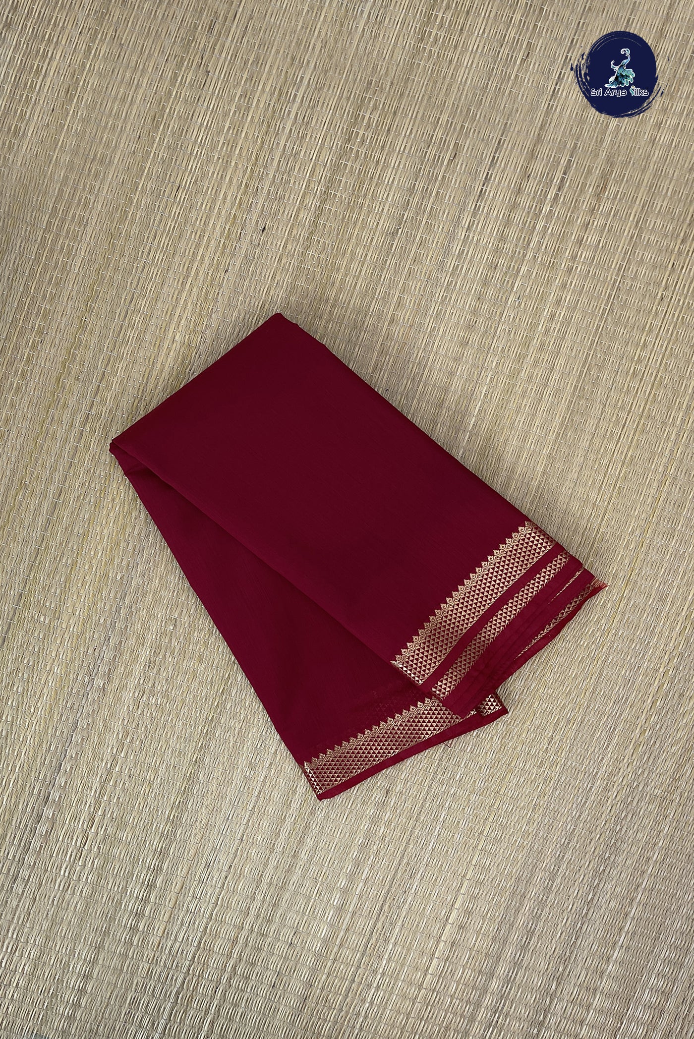 Maroon Budget Semi Silk Cotton Saree With Checked Pattern