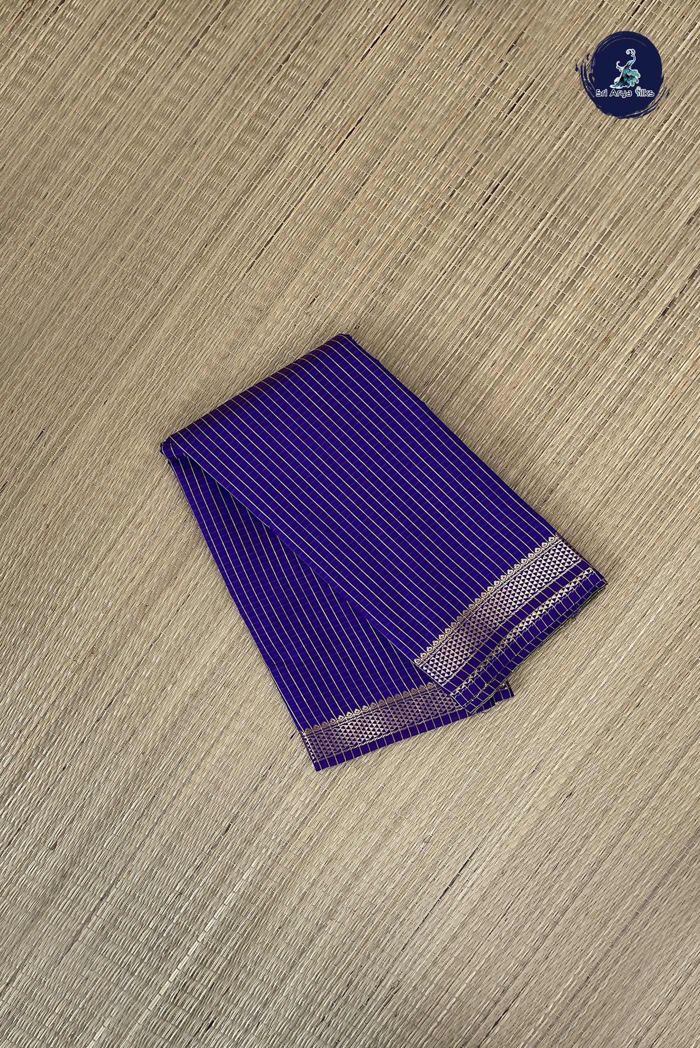 Violet Budget Semi Silk Cotton Saree With Checked Pattern