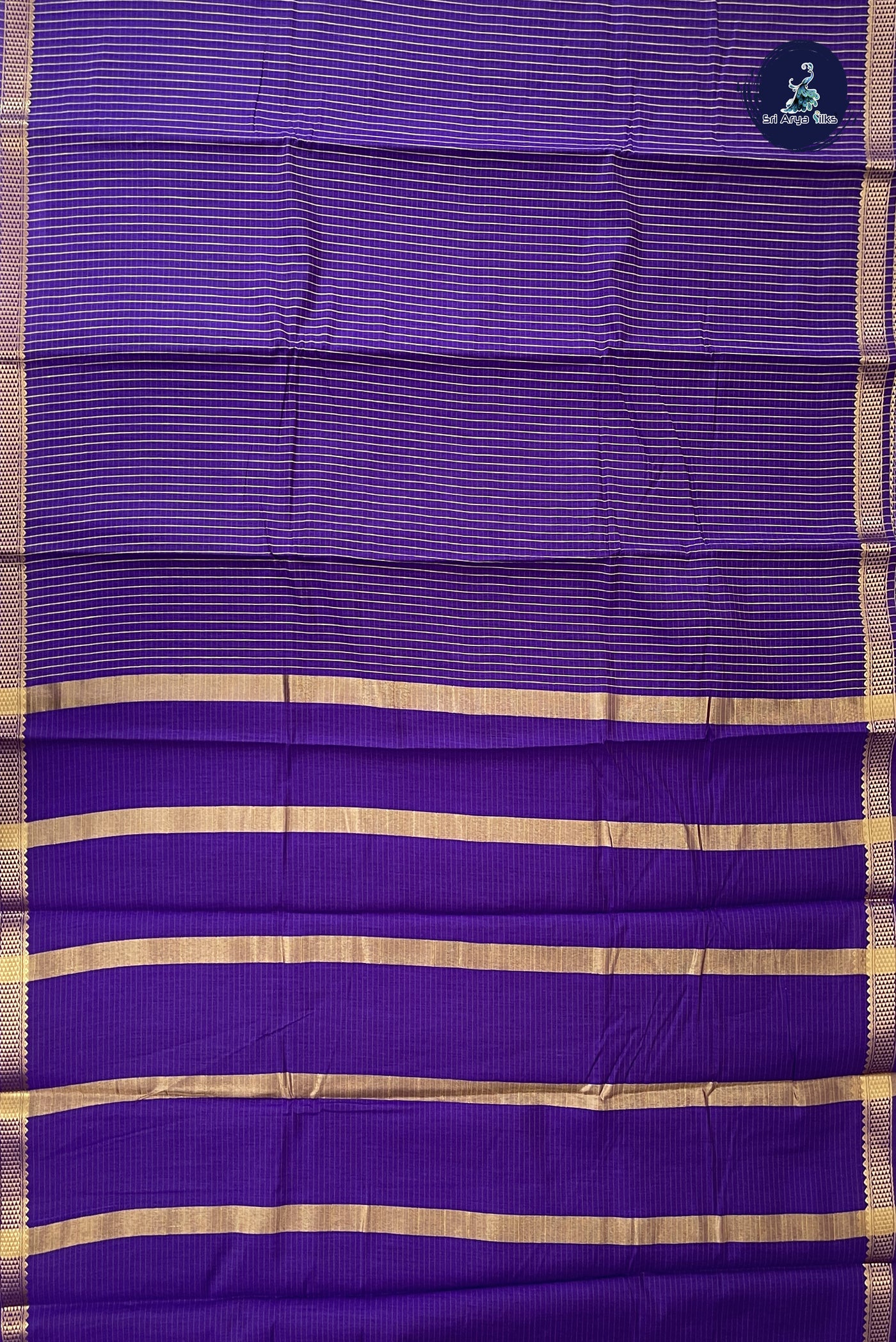 Violet Budget Semi Silk Cotton Saree With Checked Pattern