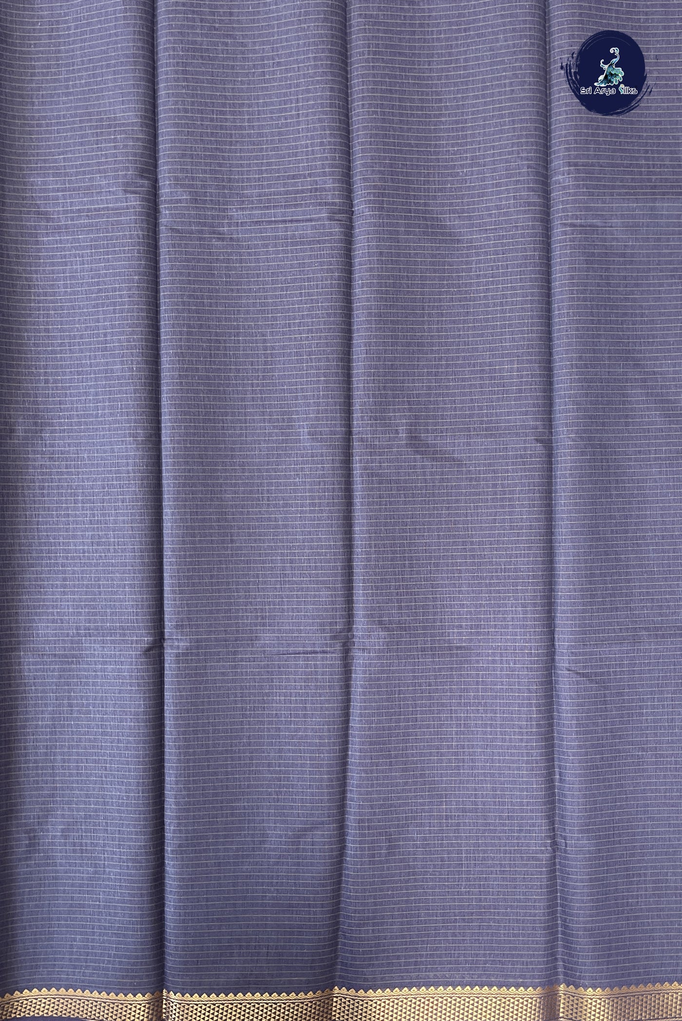 Bluish Grey Budget Semi Silk Cotton Saree With Checked Pattern
