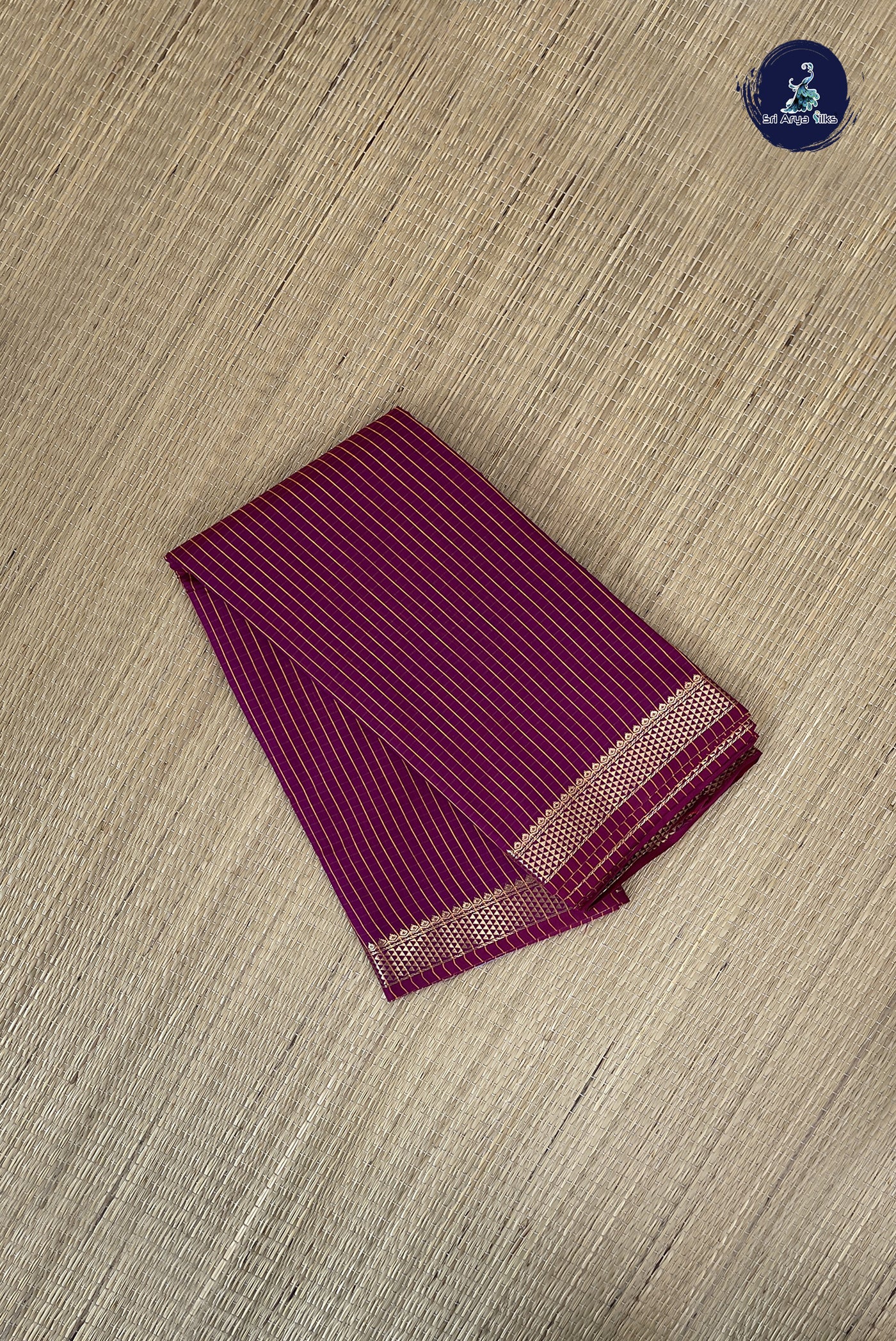 Magenta Budget Semi Silk Cotton Saree With Checked Pattern