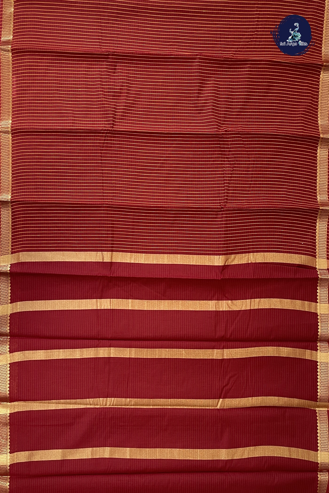 Maroon Budget Semi Silk Cotton Saree With Checked Pattern