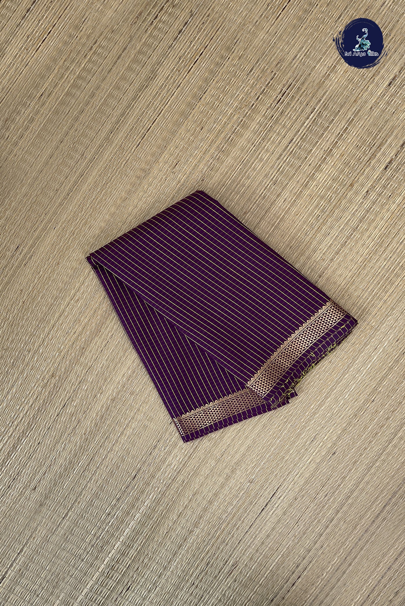Dark Brinjal Budget Semi Silk Cotton Saree With Checked Pattern