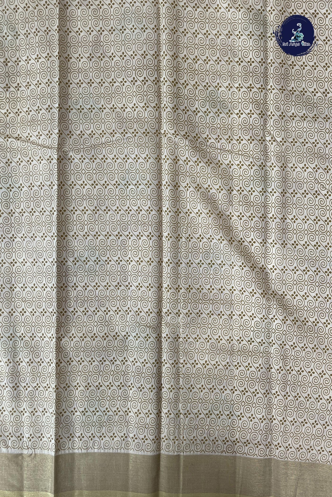 Off White Semi Tussar Saree With Printed Pattern