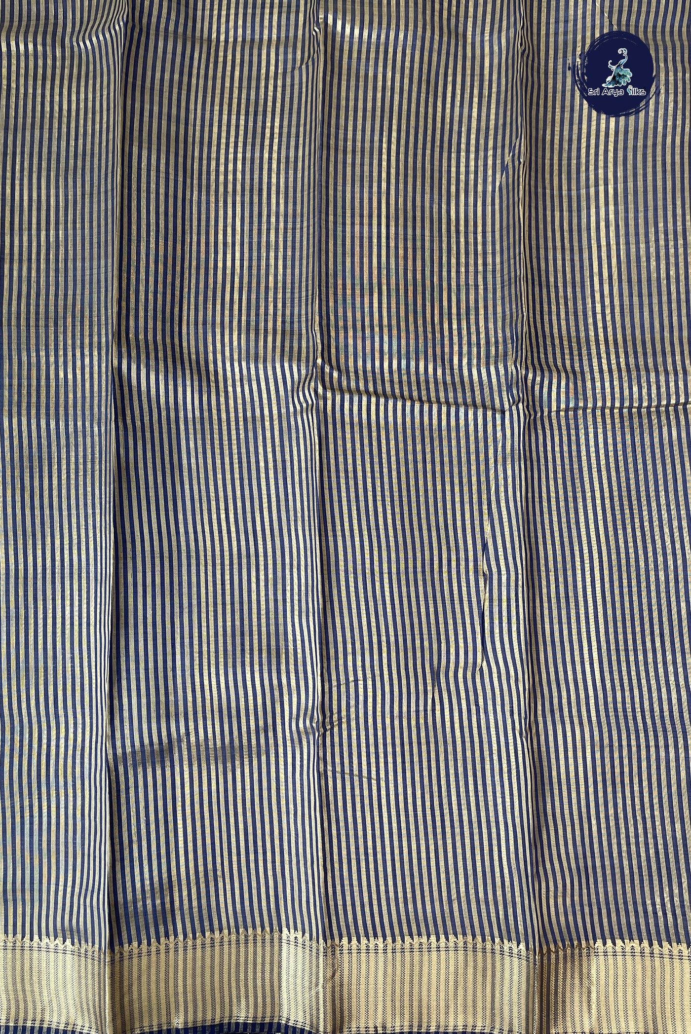 Blue Semi Tussar Saree With Printed Pattern