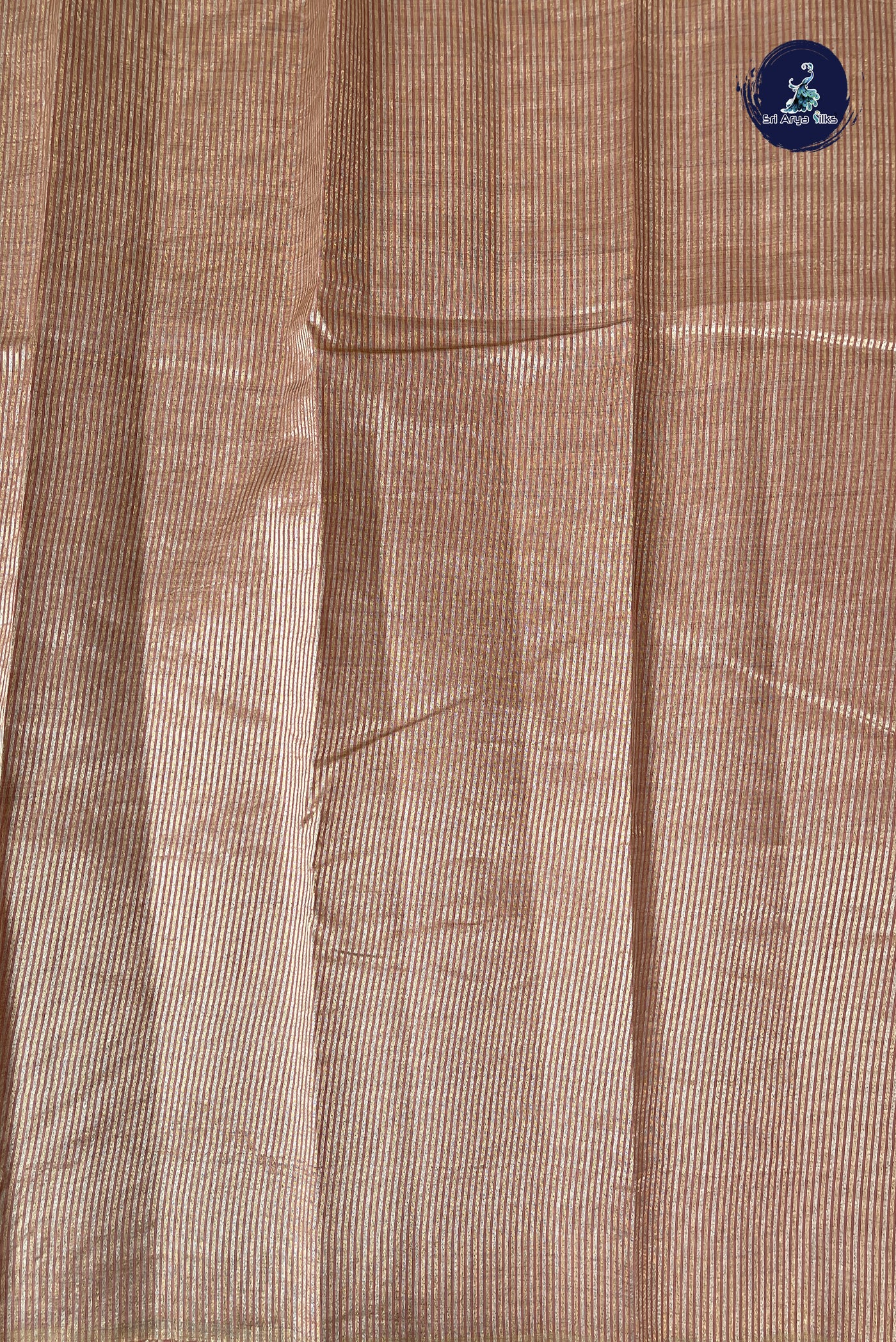 Caramel Shade Semi Tussar Saree With Zari Buttas Pattern