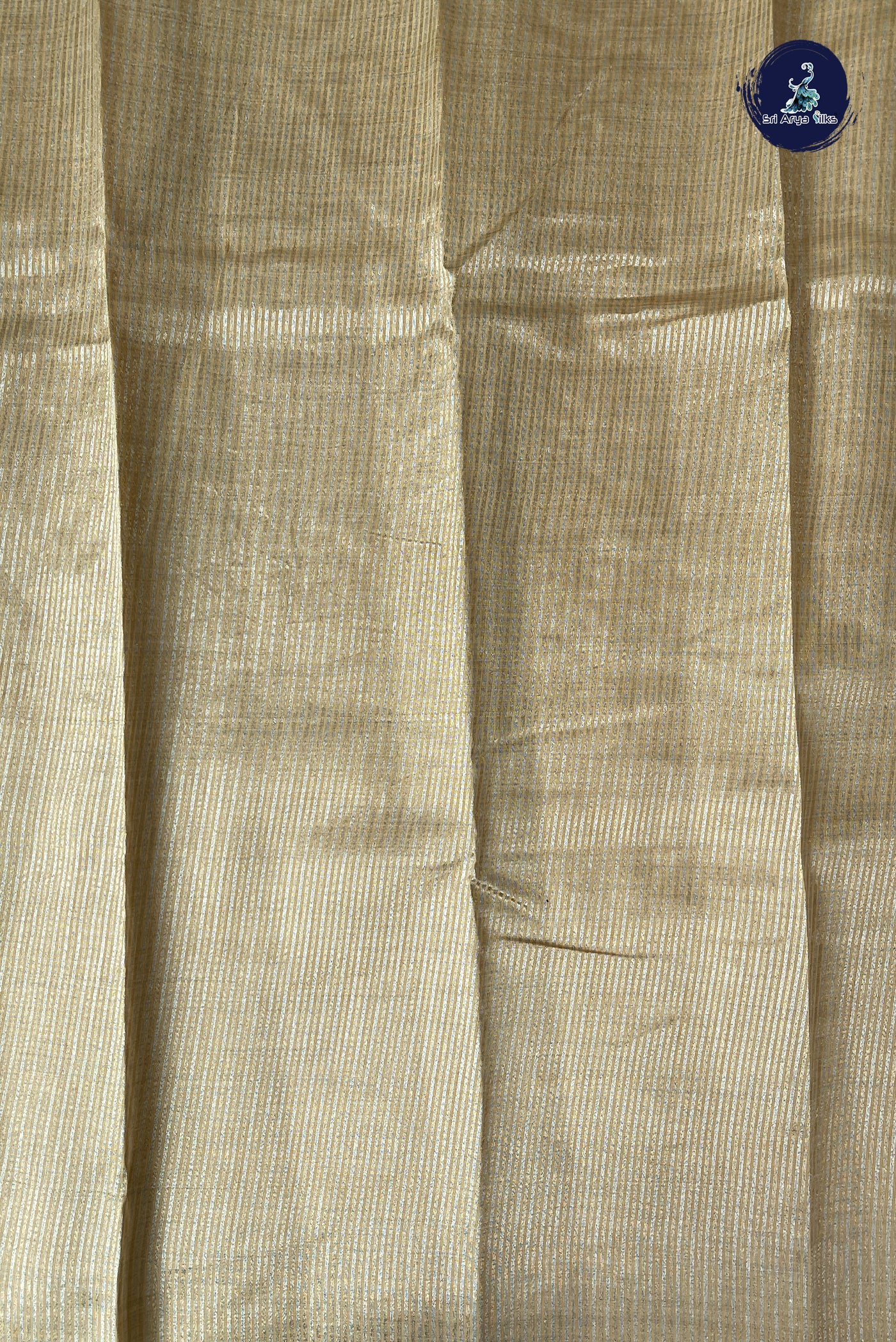 Beige Semi Tussar Saree With Zari Buttas Pattern