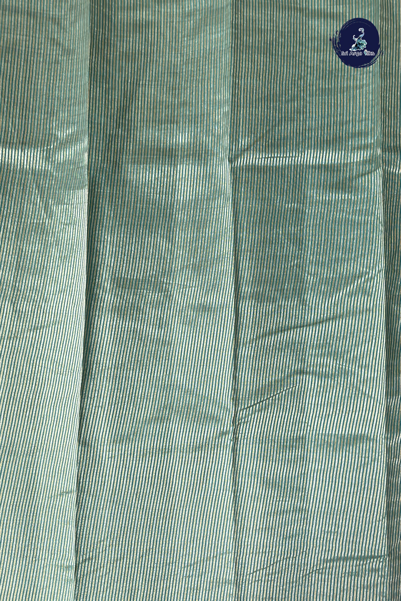 Teal Blue Semi Tussar Saree With Zari Buttas Pattern