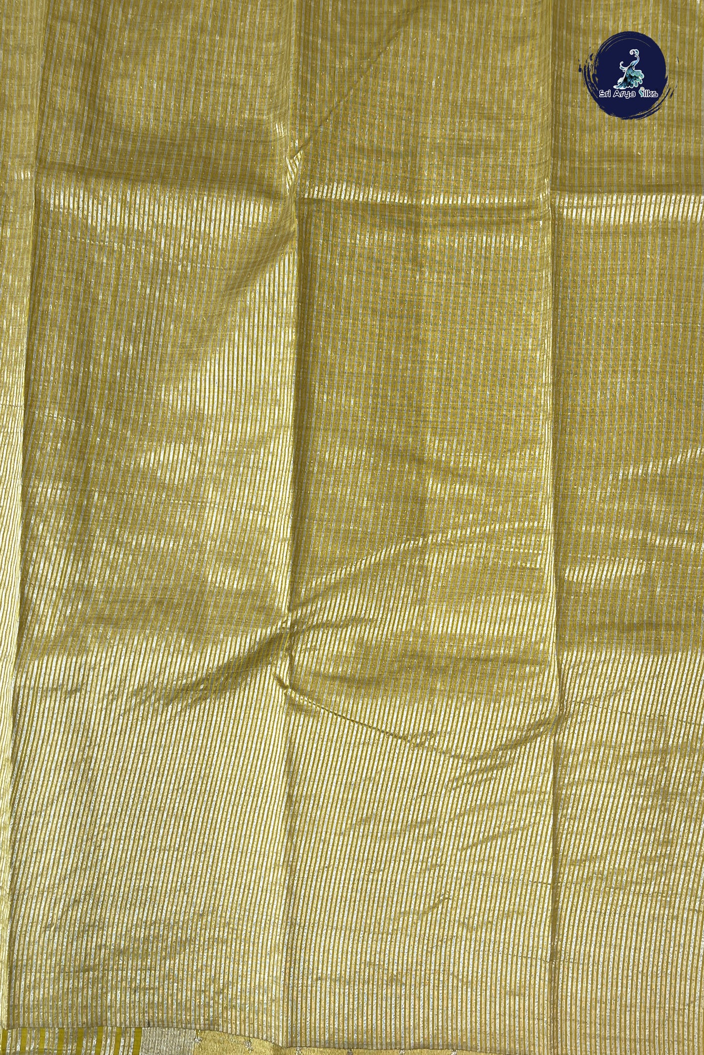 Yellow Semi Tussar Saree With Zari Buttas Pattern