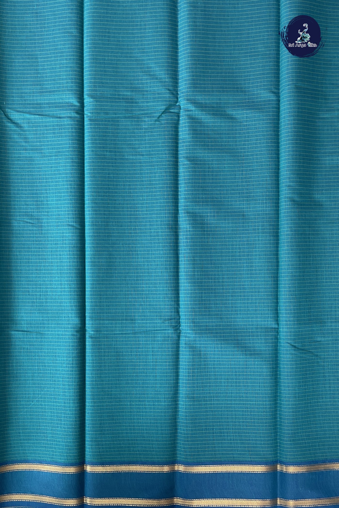 Teal Budget Semi Silk Cotton Saree With Checked Pattern
