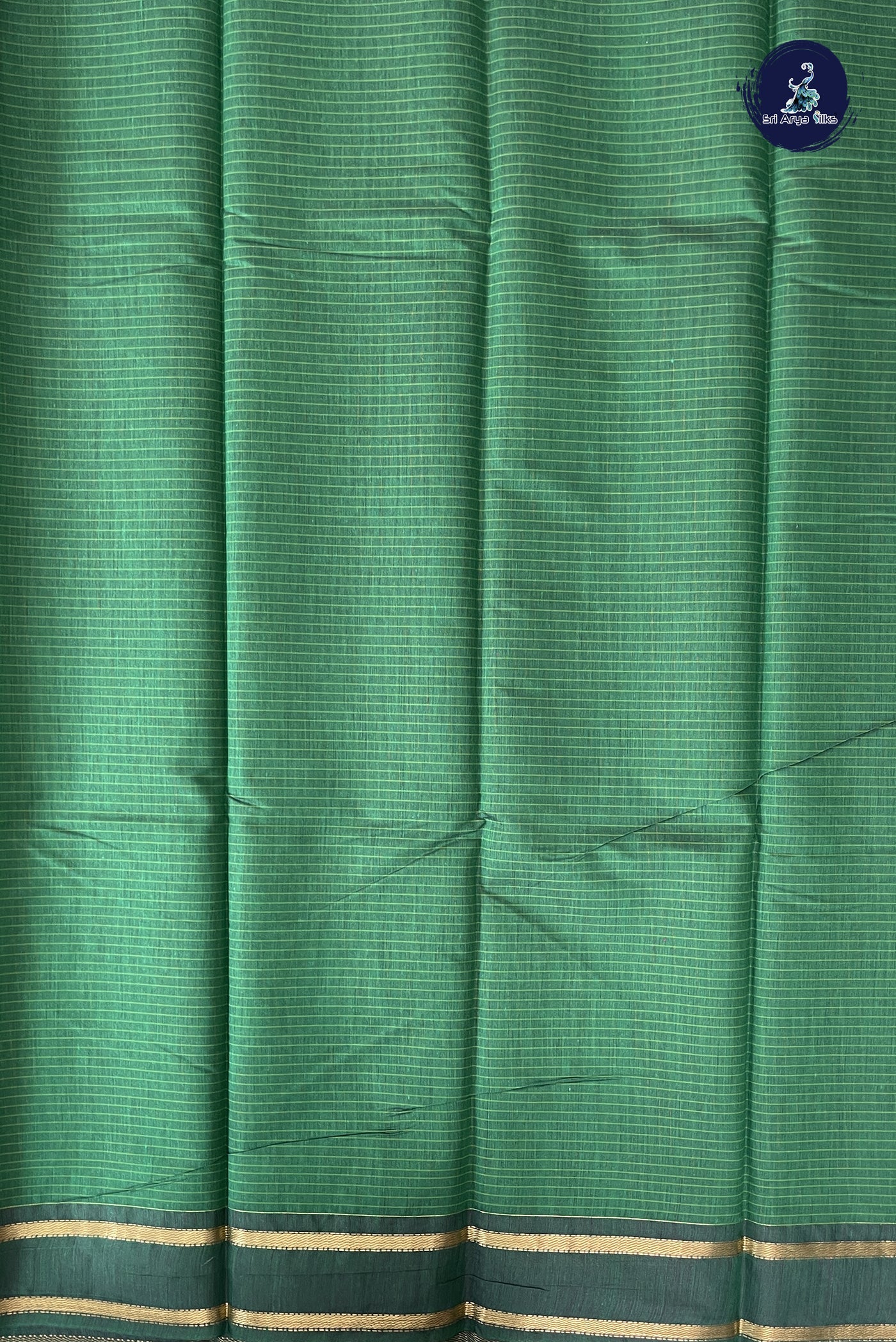 Green Budget Semi Silk Cotton Saree With Checked Pattern