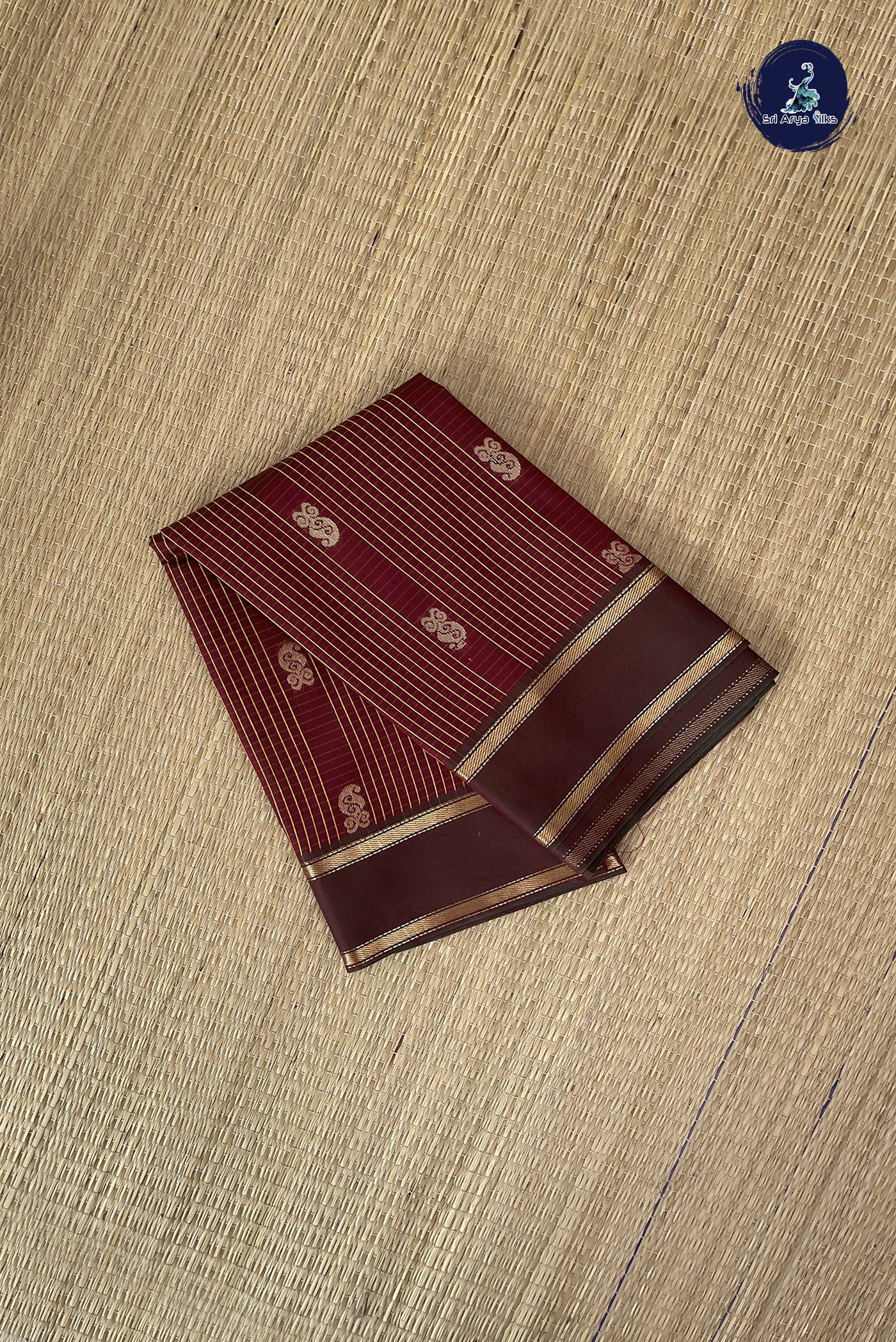 Dual Tone Brown Budget Semi Silk Cotton Saree With Checked Pattern