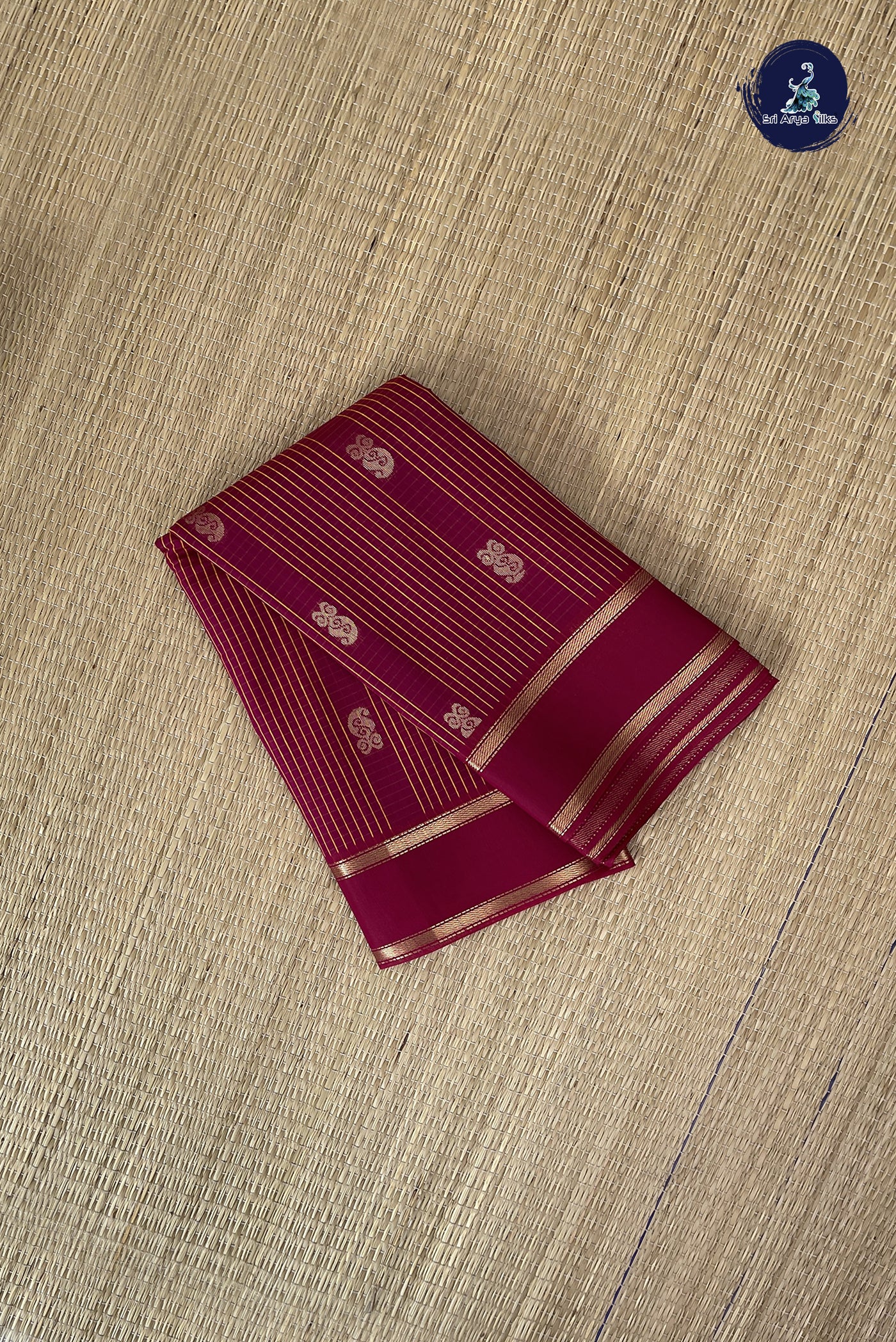 Pinkish Maroon Budget Semi Silk Cotton Saree With Checked Pattern