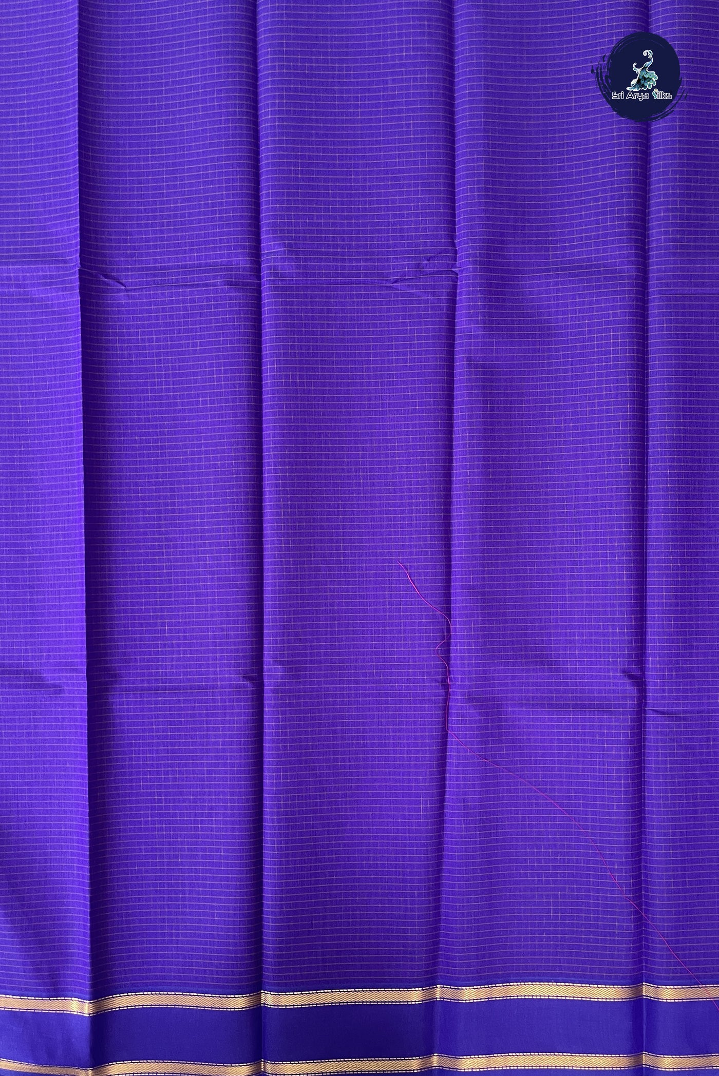 Violet Budget Semi Silk Cotton Saree With Checked Pattern