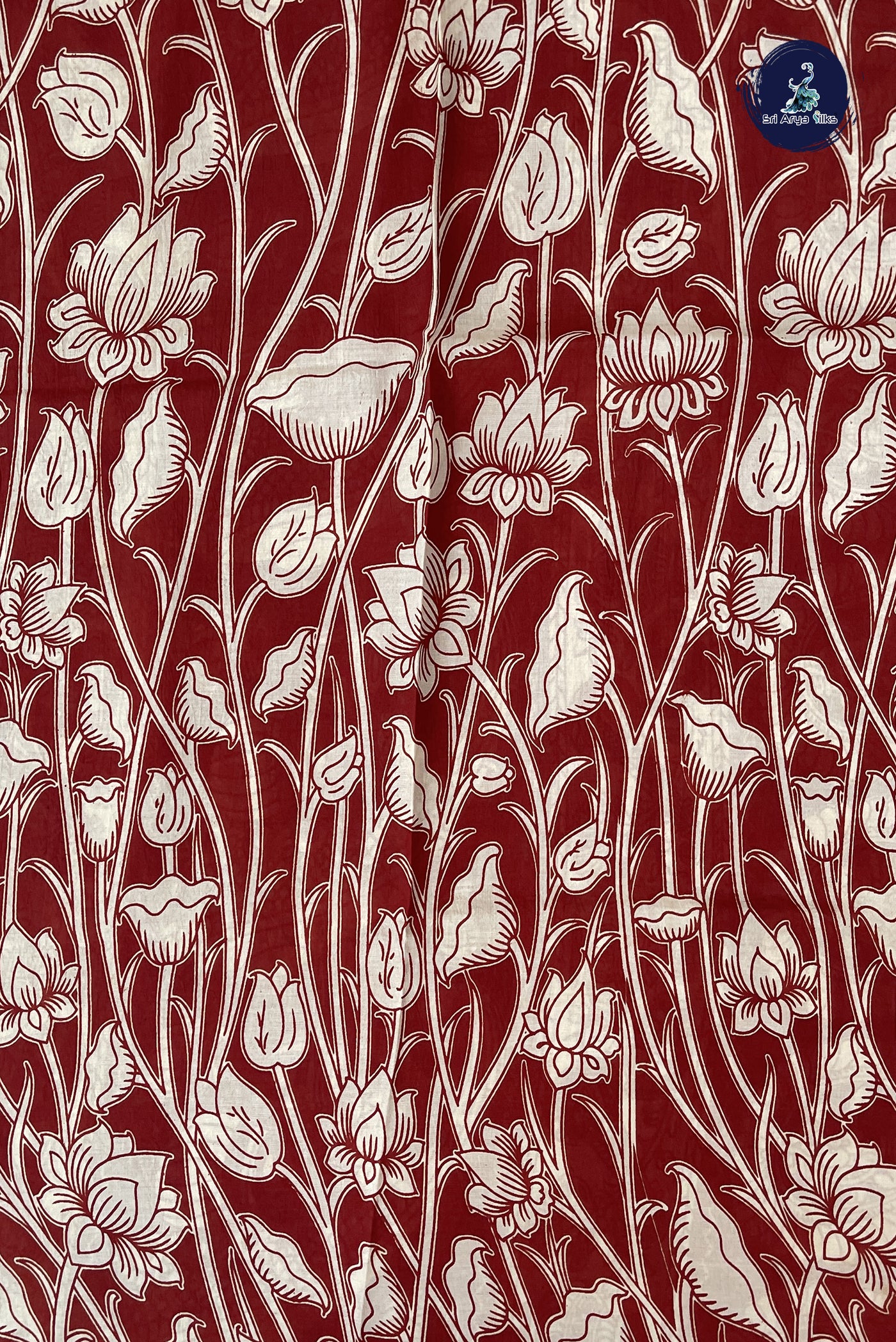 Fawn Semi Silk Saree With Pichwai Print Pattern