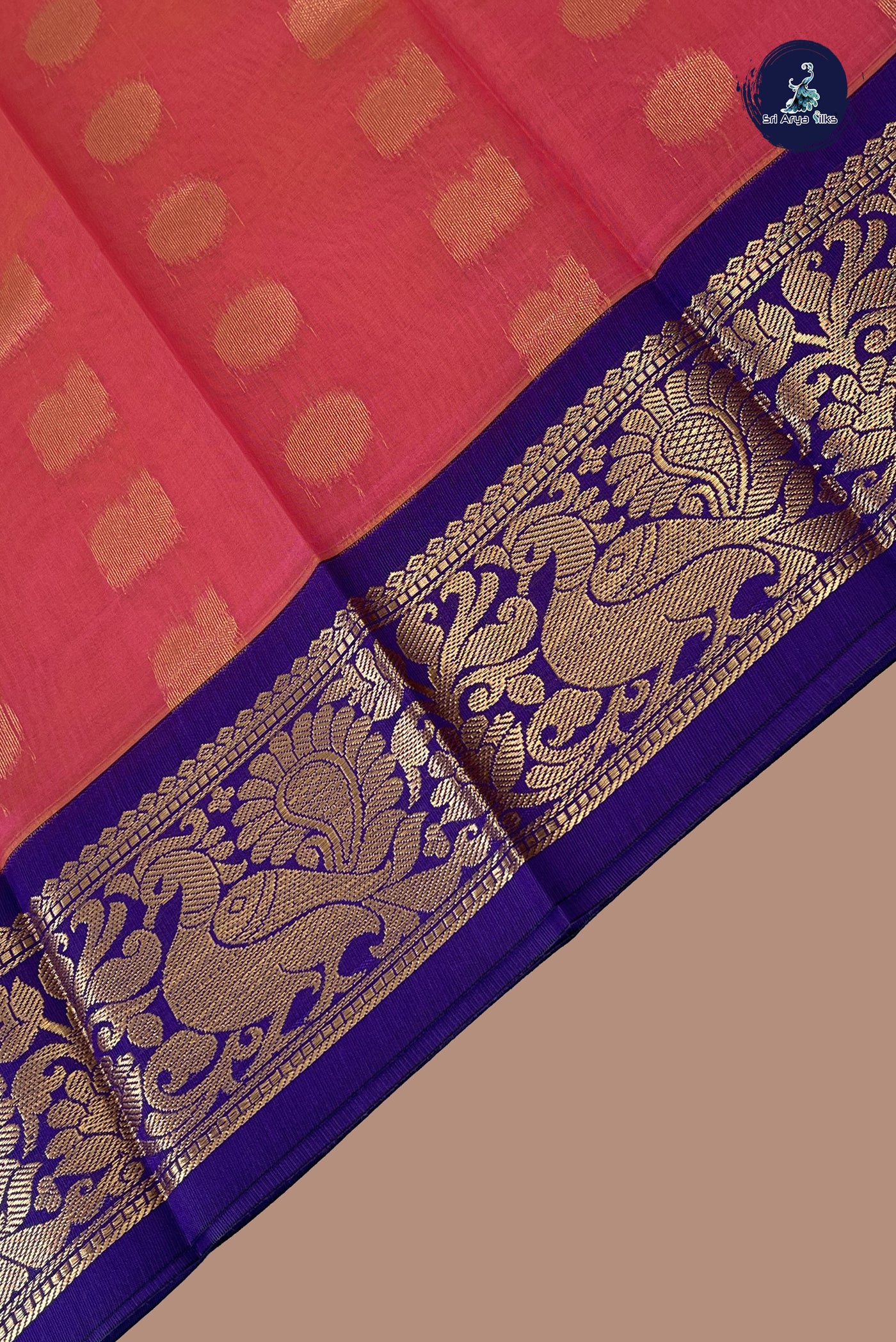 Pink Budget Semi Silk Cotton Saree With Zari Buttas Pattern