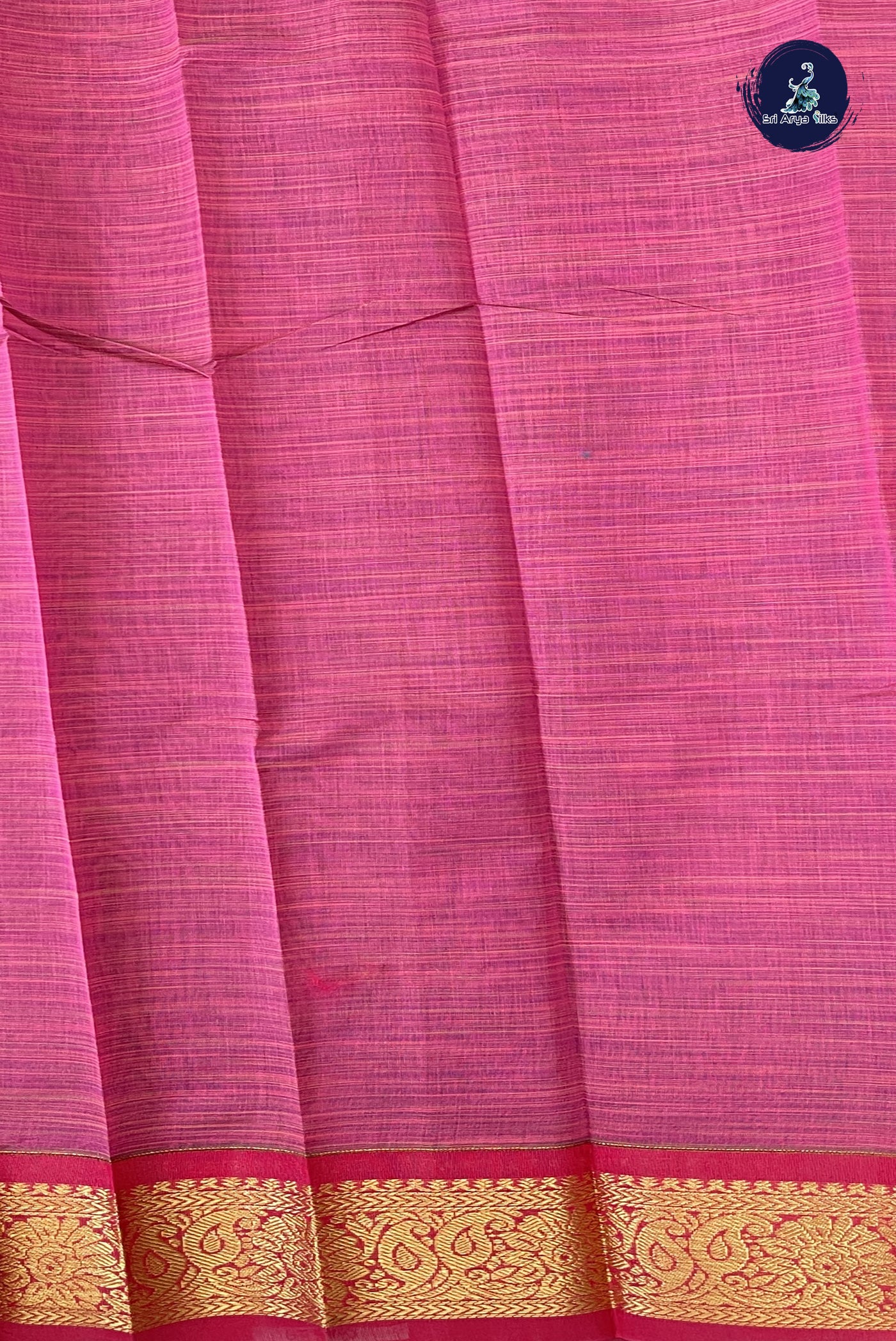 Navy Blue Budget Semi Silk Cotton Saree With Zari Buttas Pattern