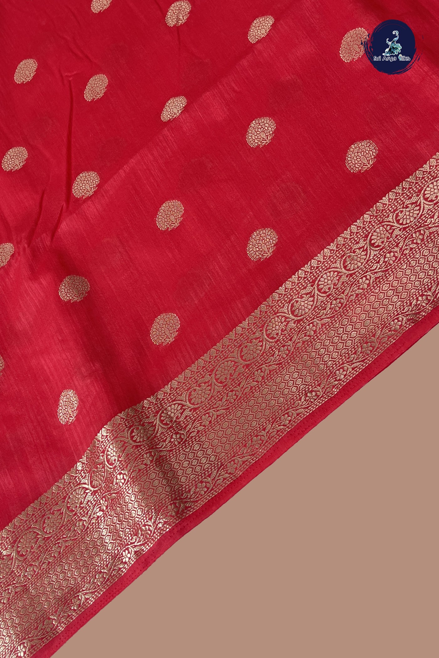 Pink Semi Tussar Saree With Zari Buttas Pattern