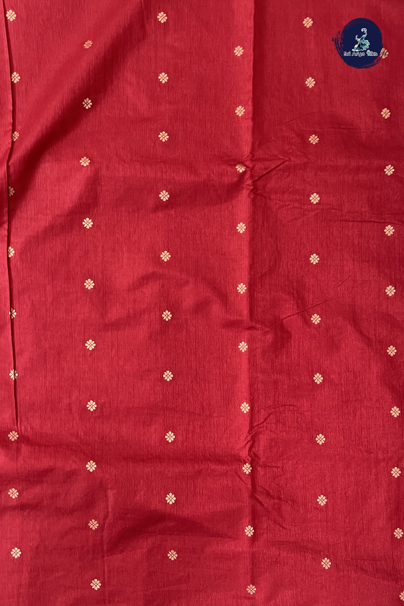 Maroon Semi Tussar Saree With Zari Buttas Pattern