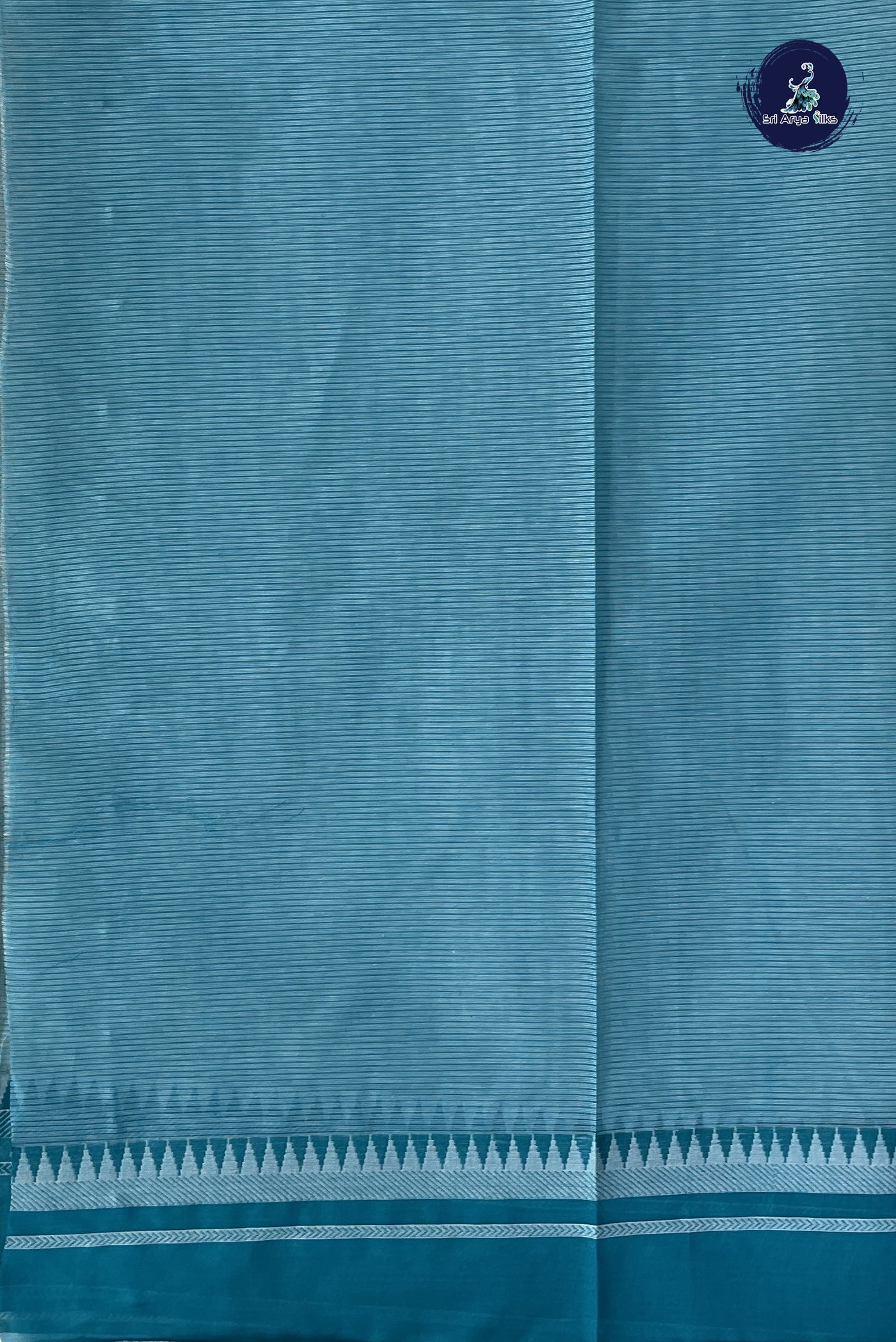 Chikku Shade Cotton Saree With Doria Lines Pattern