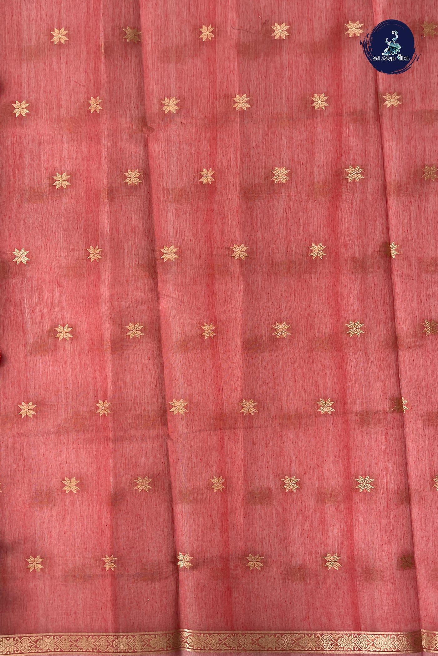 White Maheshwari Silk Saree With Zari Buttas Pattern