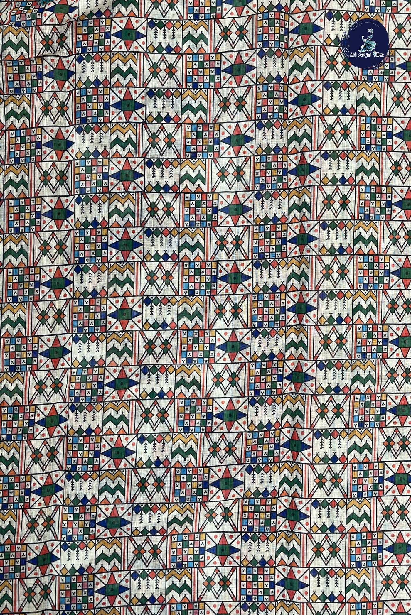 Light Blue Linen Saree With Plain Pattern