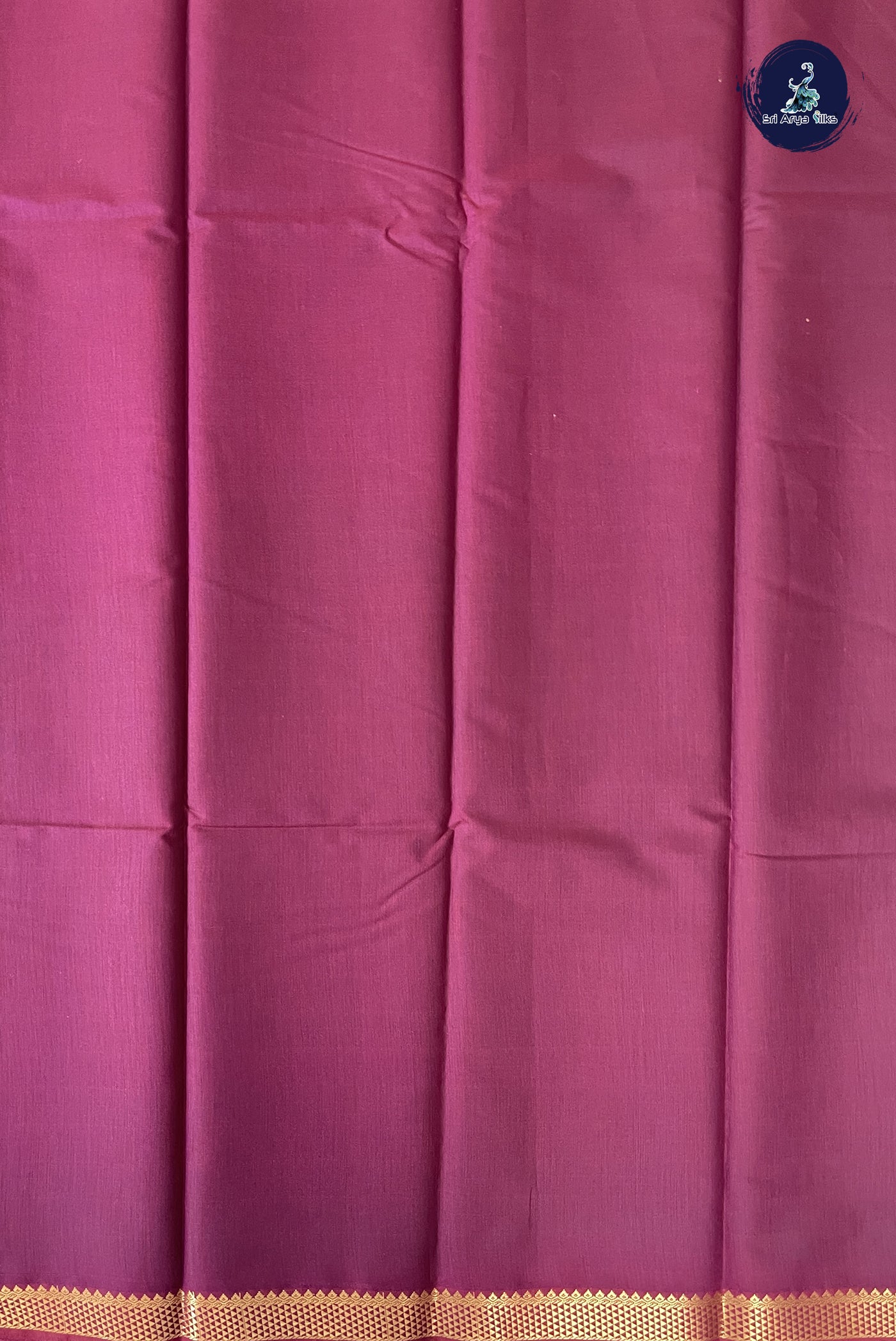Burgundy Budget Semi Silk Cotton Saree With Plain Pattern