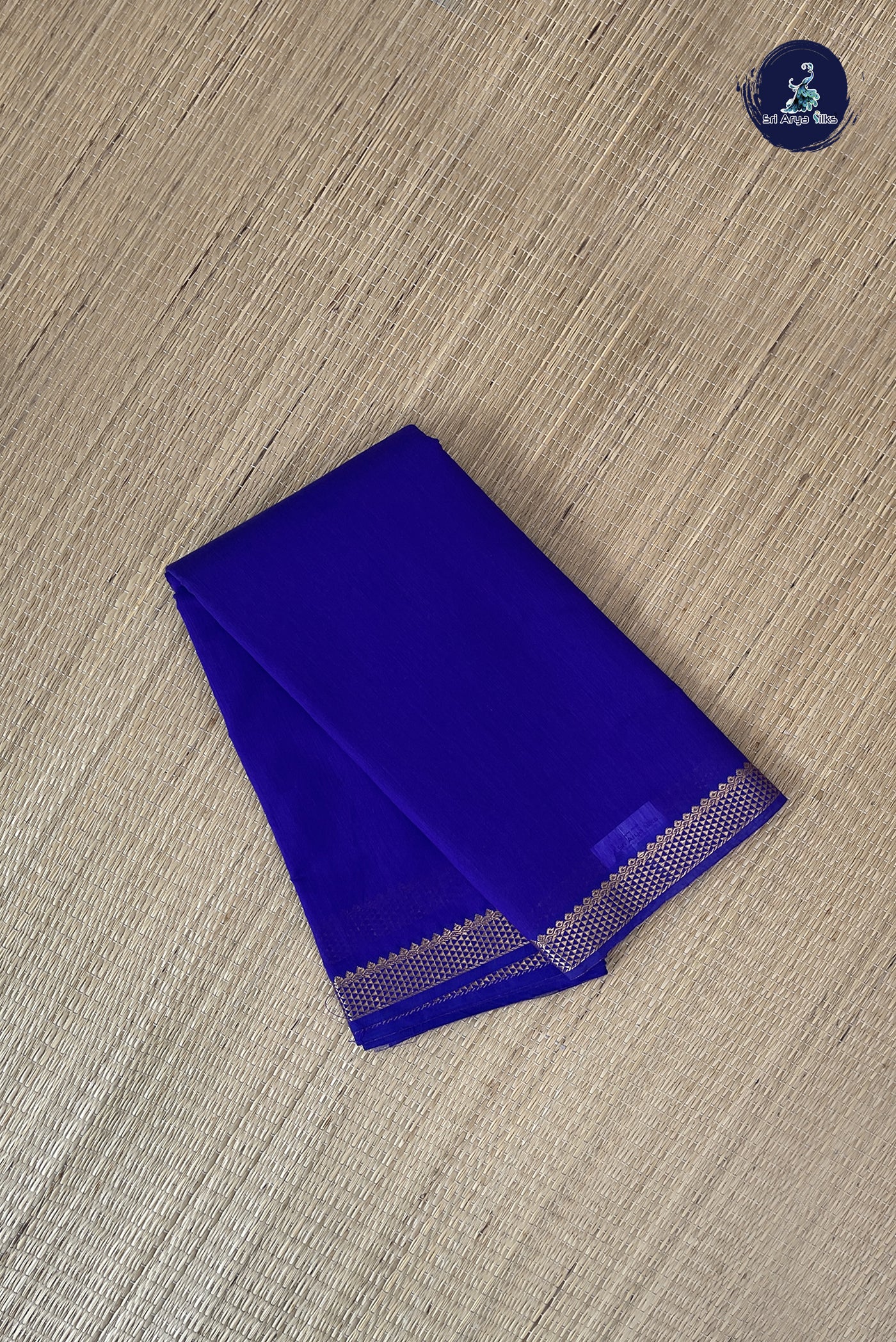 Violet Budget Semi Silk Cotton Saree With Plain Pattern