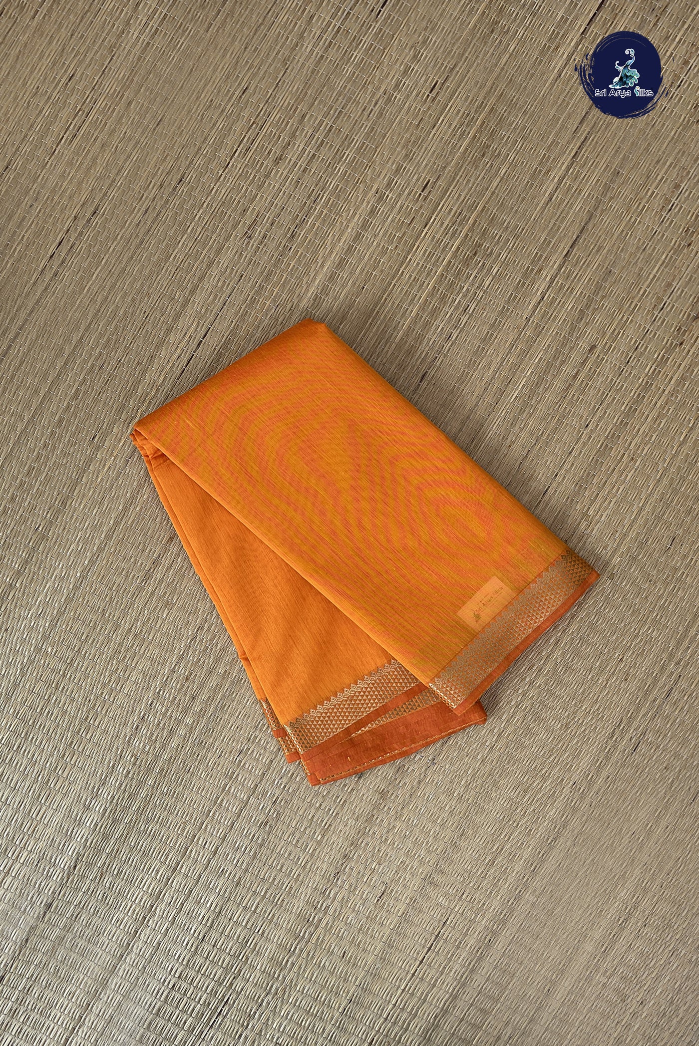 Yellow Budget Semi Silk Cotton Saree With Plain Pattern