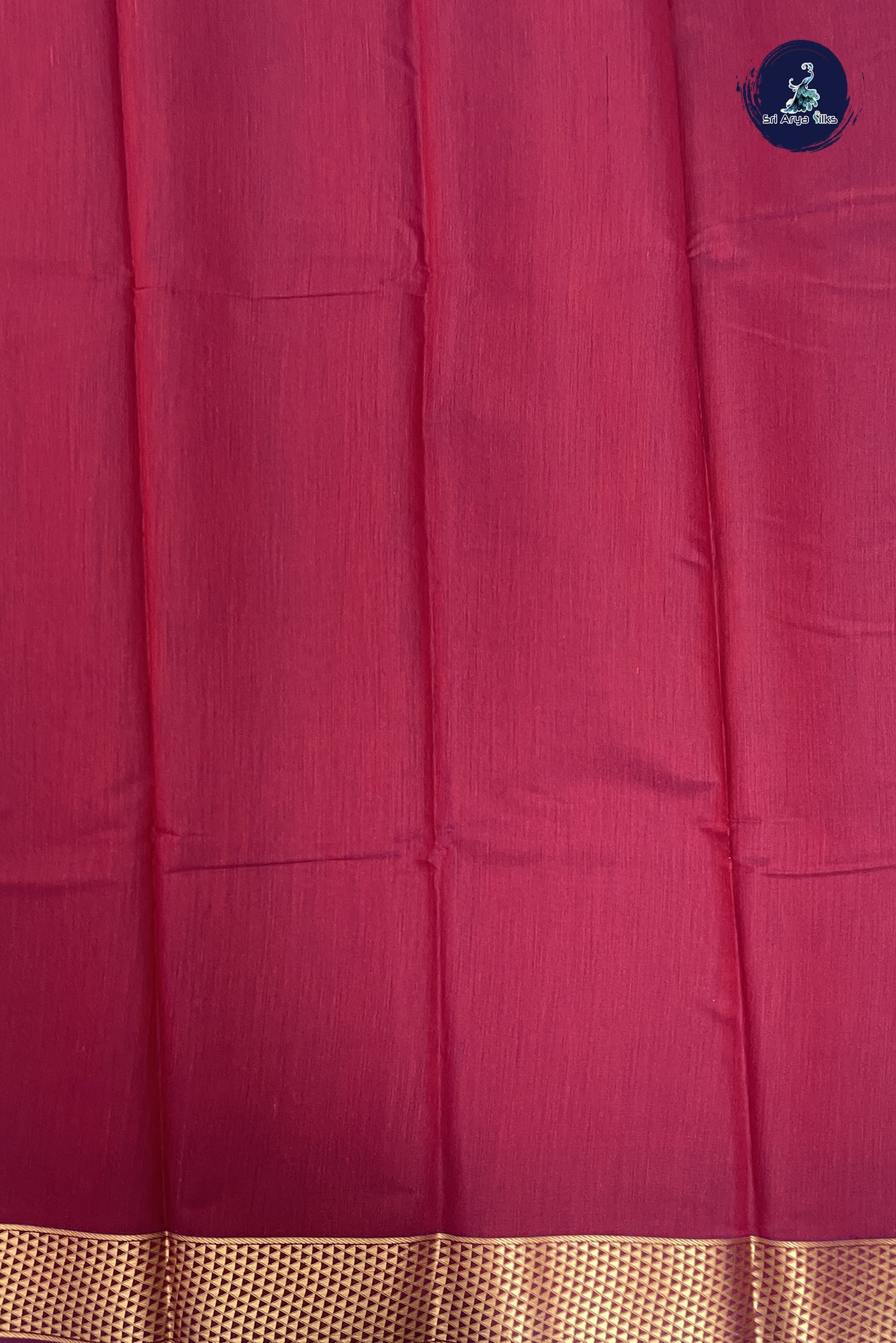 Dual Tone Maroon Budget Semi Silk Cotton Saree With Zari Buttas Pattern