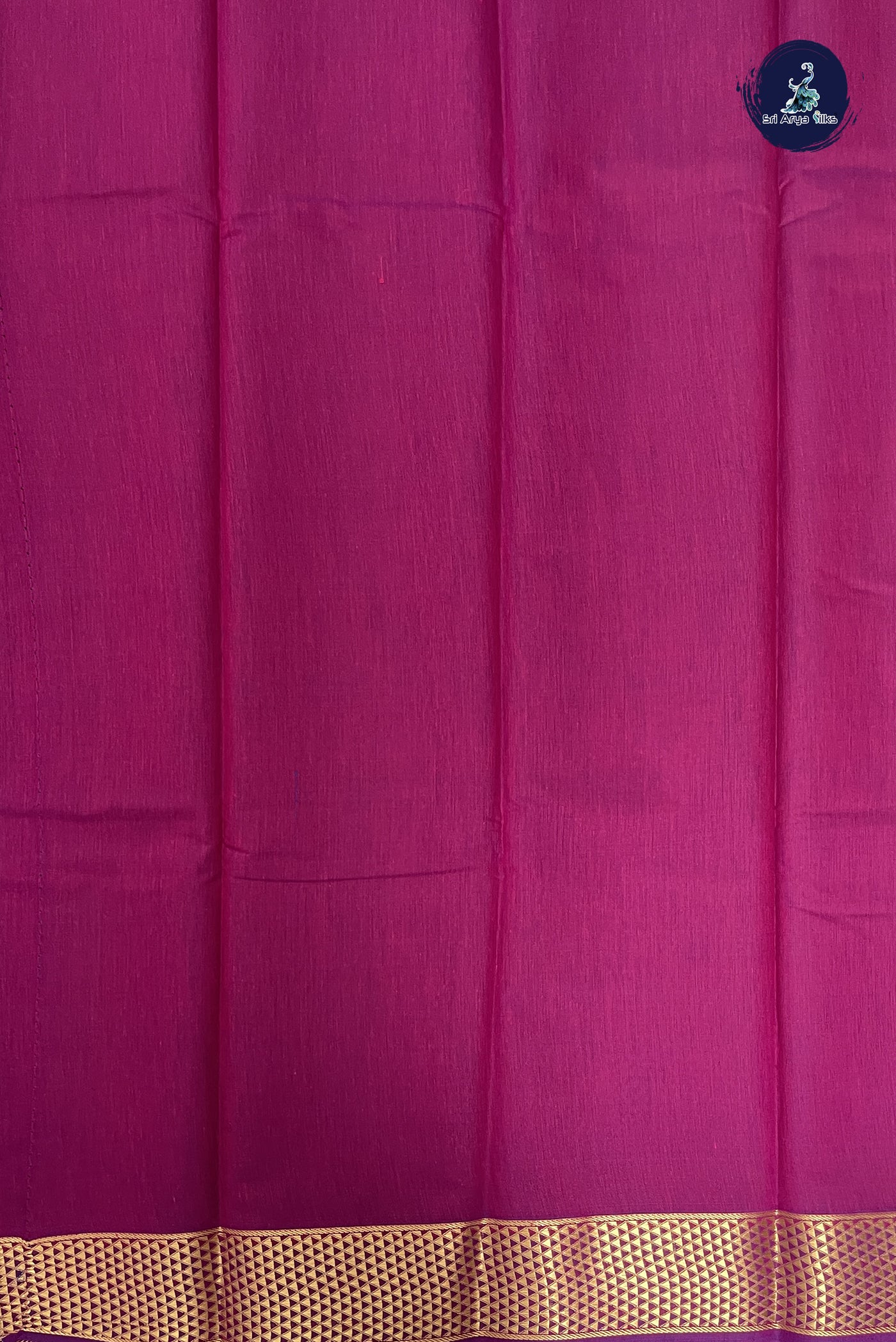 Magenta Purple Budget Semi Silk Cotton Saree With Zari Buttas Pattern