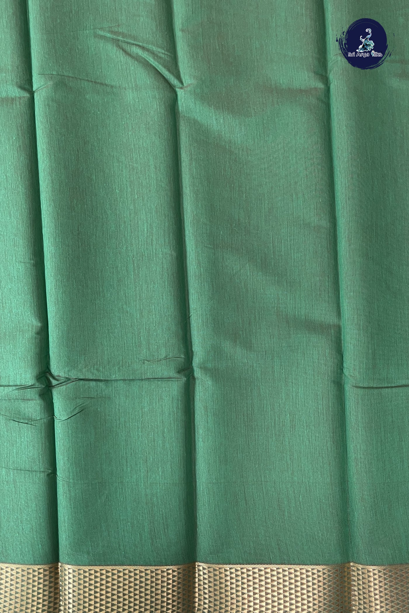 Green Budget Semi Silk Cotton Saree With Zari Buttas Pattern