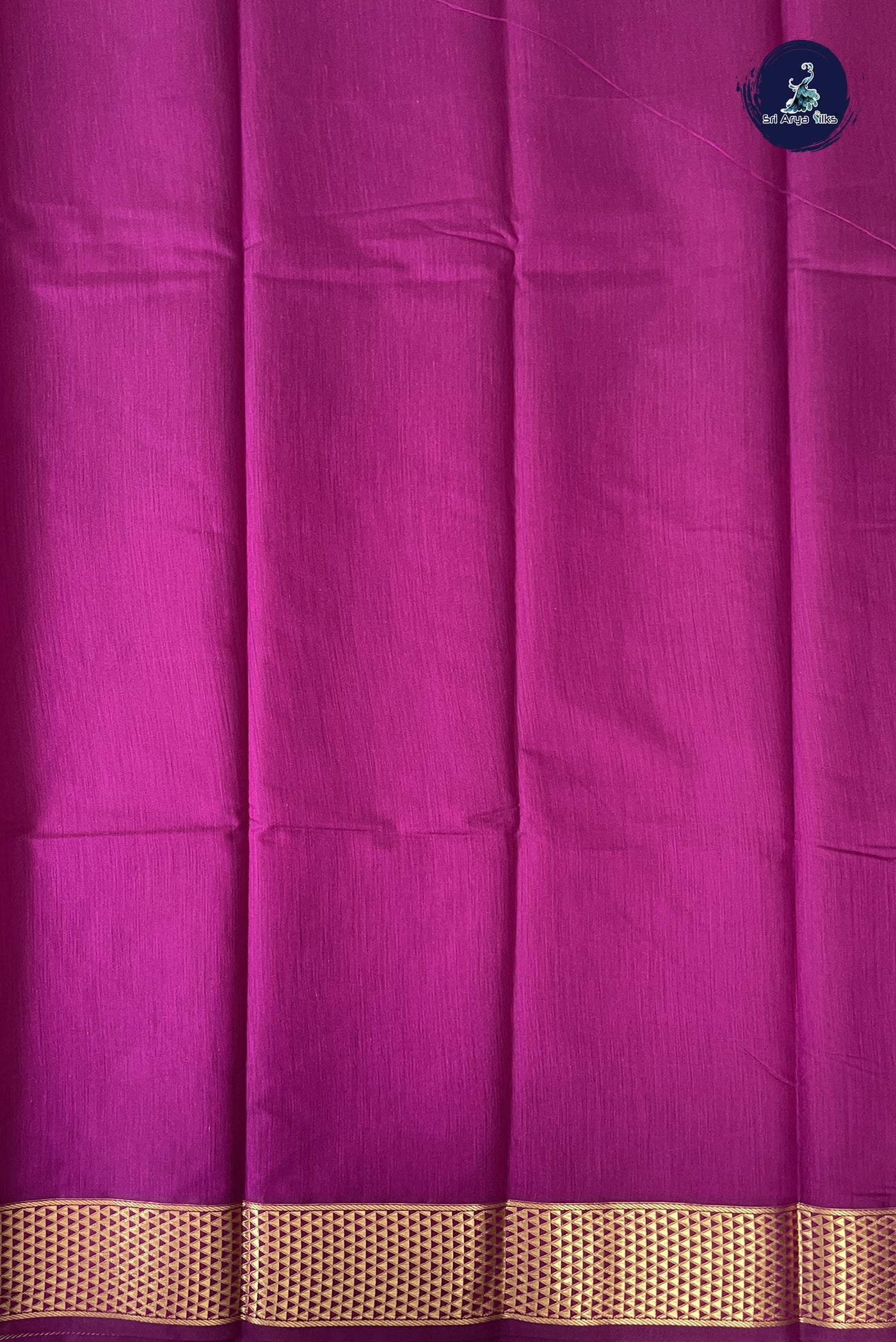 Purple Budget Semi Silk Cotton Saree With Zari Buttas Pattern