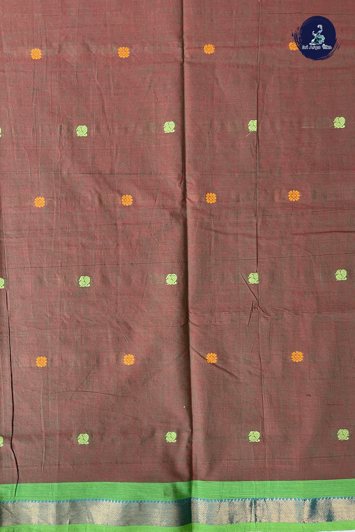 Pink Kanchi Cotton Saree With Buttas Pattern