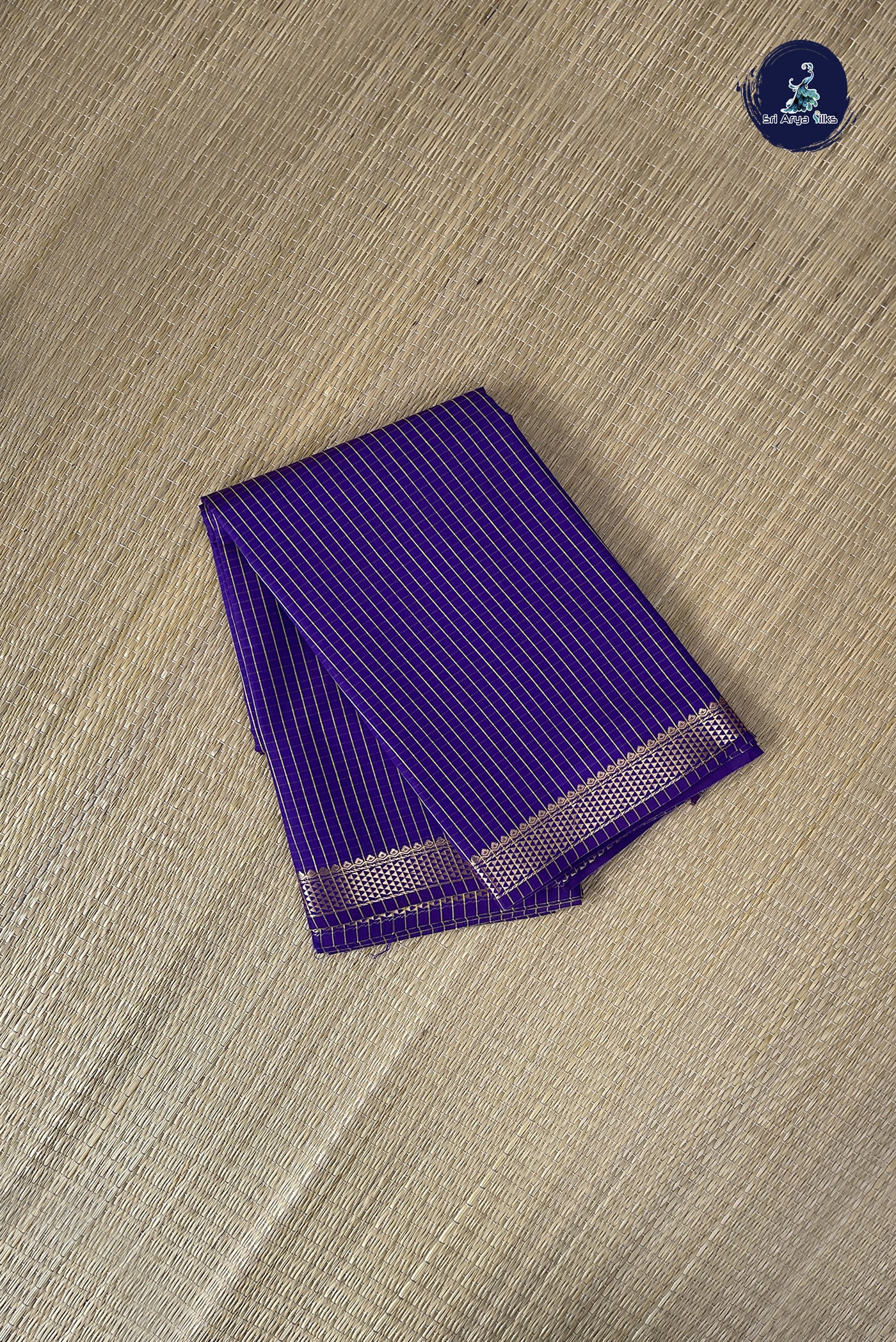 Violet Budget Semi Silk Cotton Saree With Checked Pattern