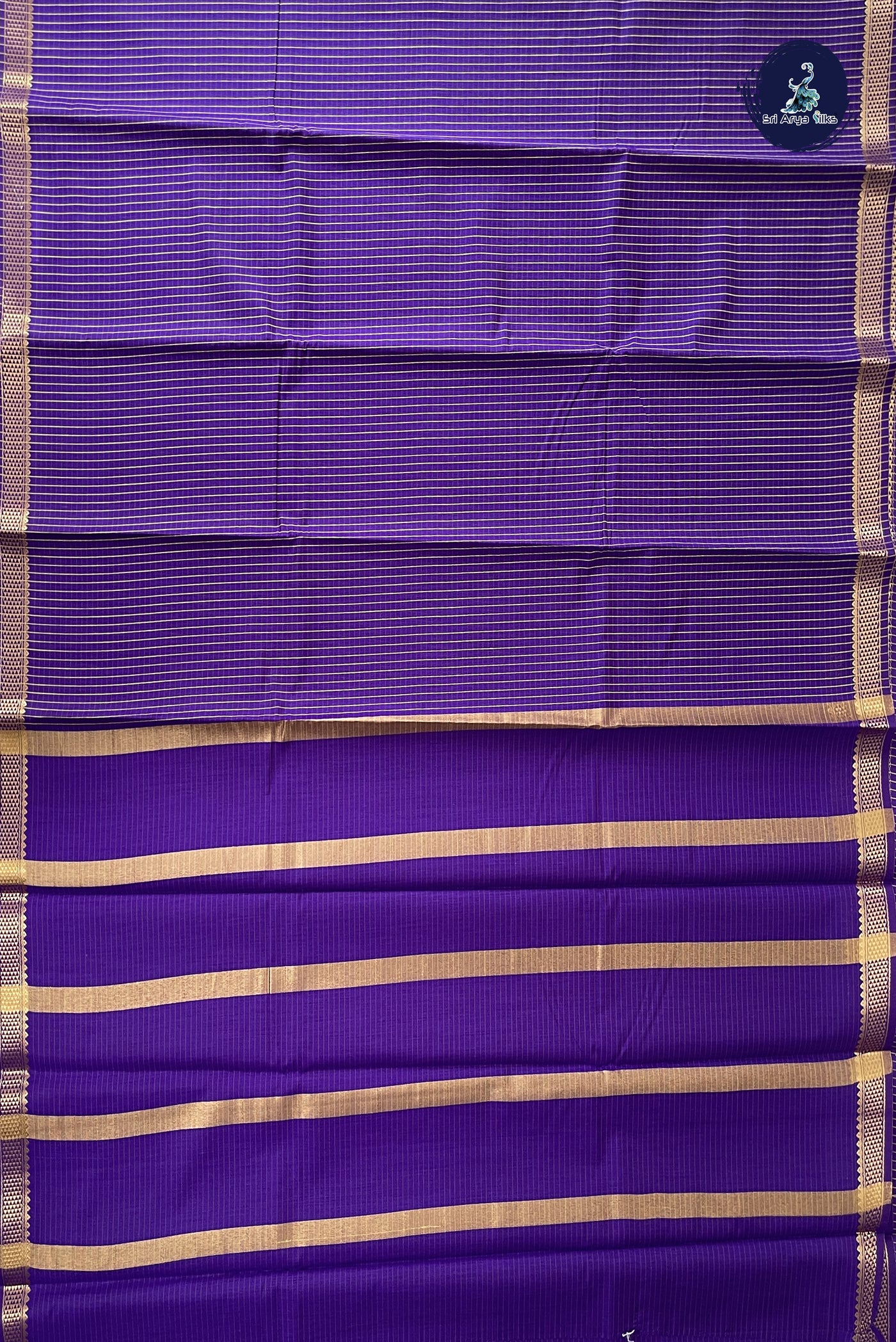 Violet Budget Semi Silk Cotton Saree With Checked Pattern