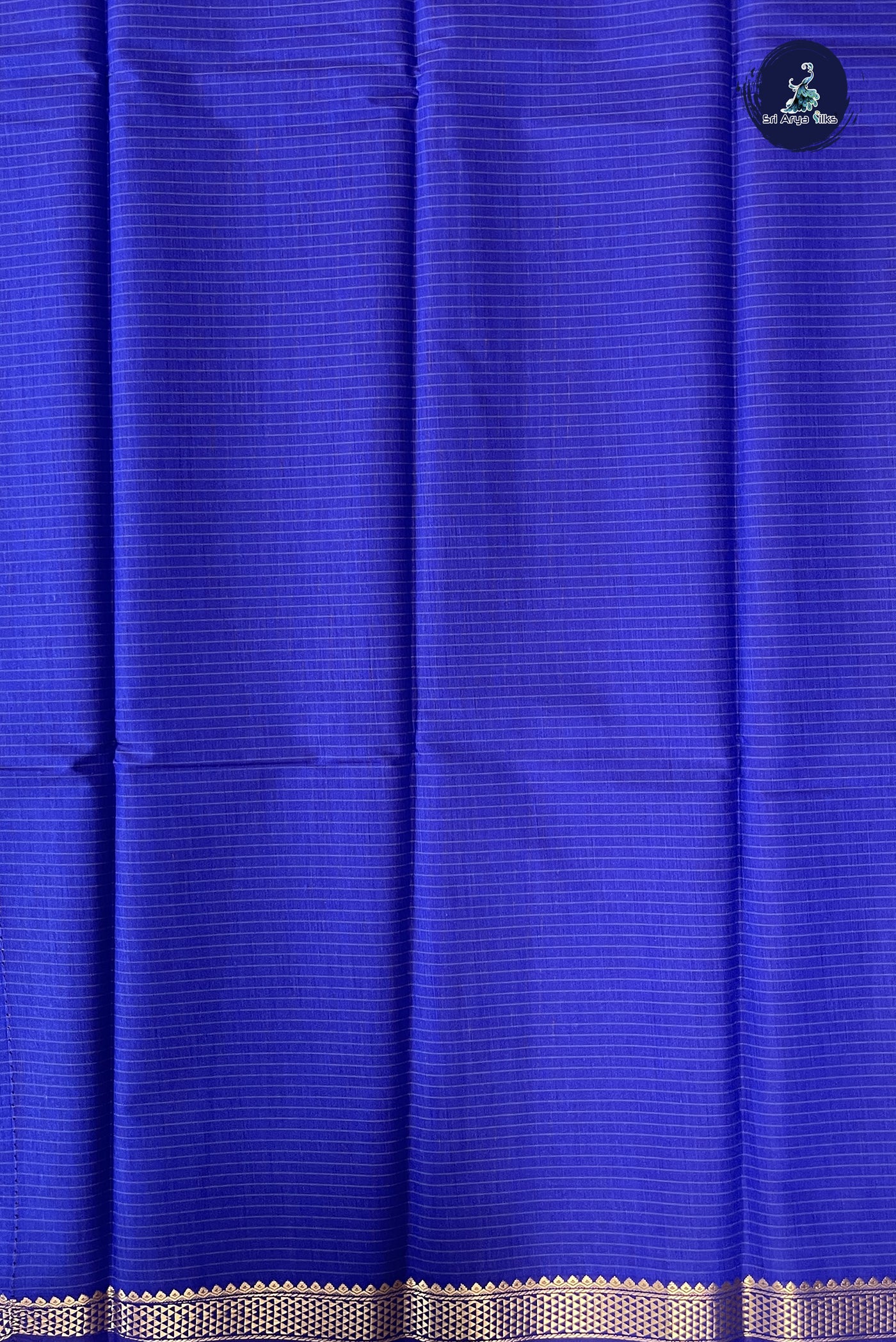 Blue Budget Semi Silk Cotton Saree With Checked Pattern