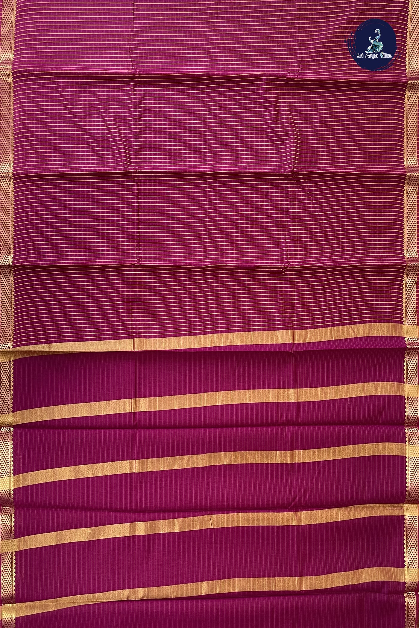 Magenta Budget Semi Silk Cotton Saree With Checked Pattern