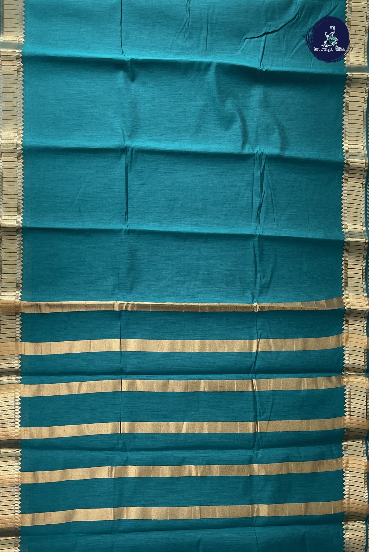 Green Budget Semi Silk Cotton Saree With Plain Pattern