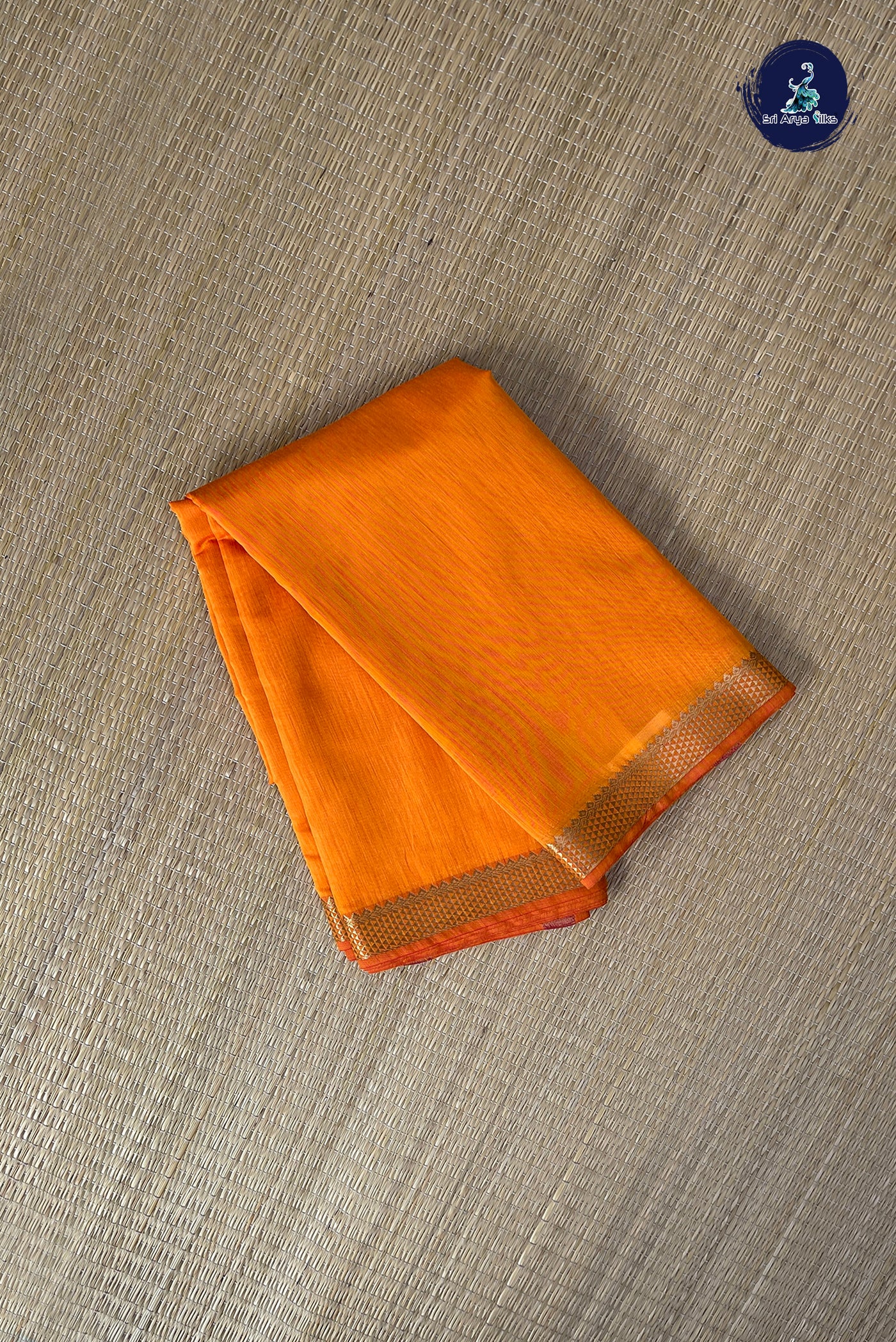 Yellow Budget Semi Silk Cotton Saree With Plain Pattern