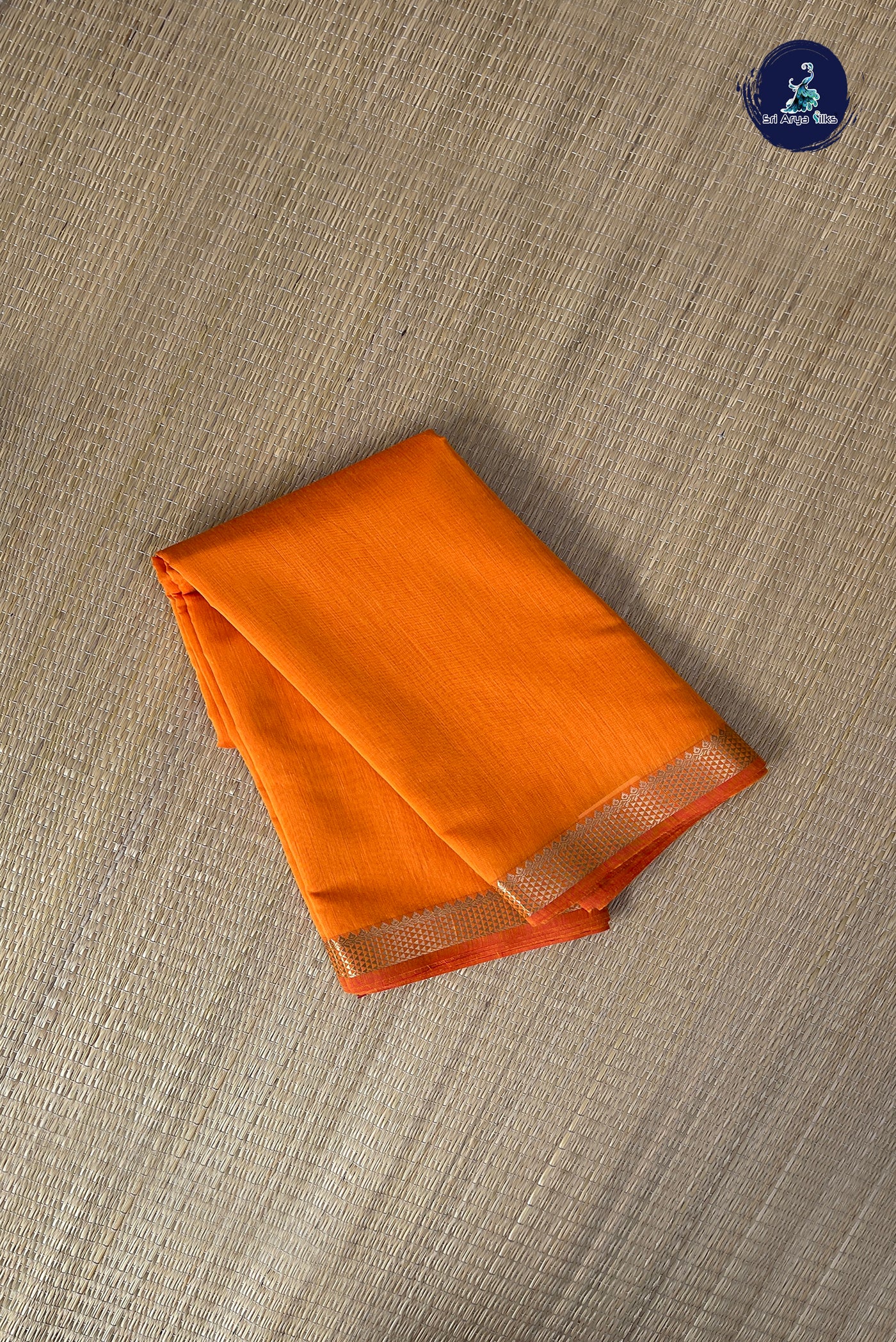 Yellow Budget Semi Silk Cotton Saree With Plain Pattern