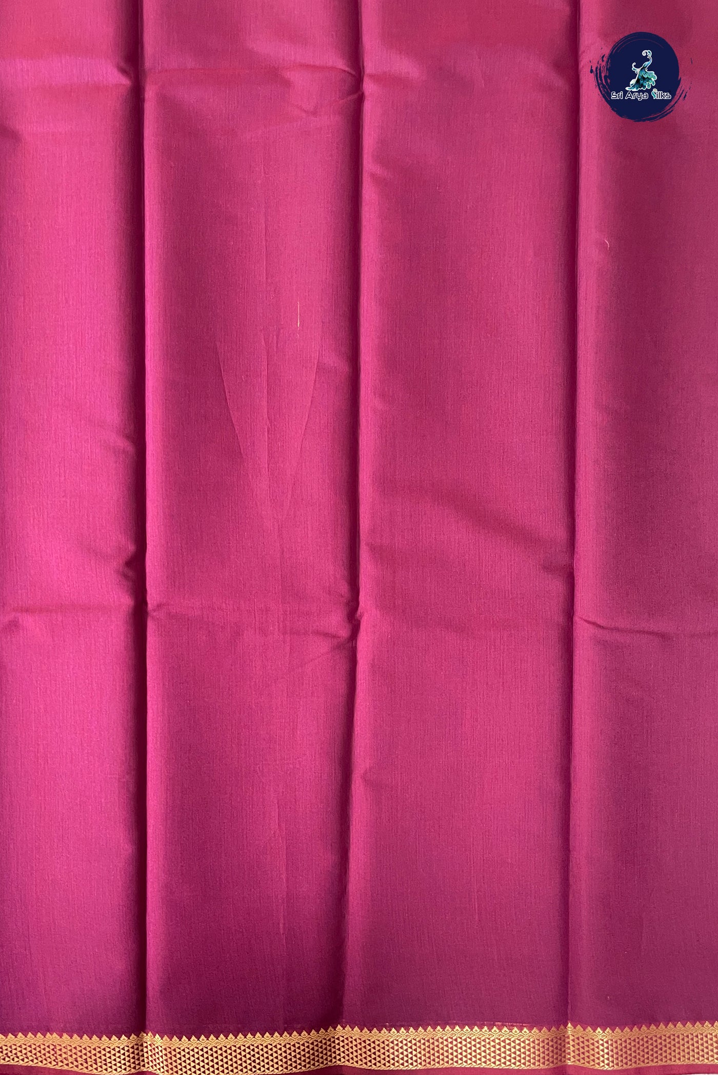 Burgundy Budget Semi Silk Cotton Saree With Plain Pattern