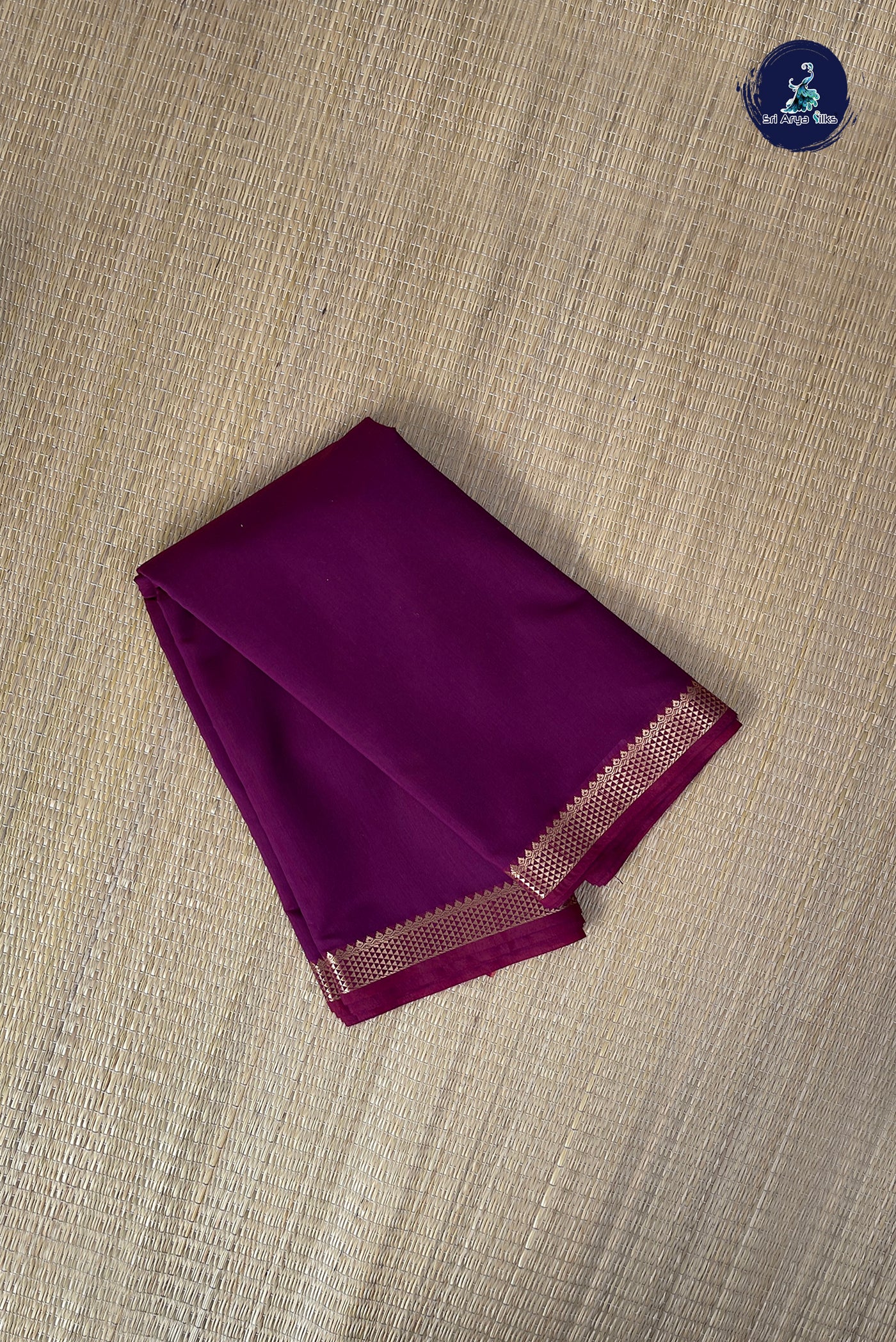 Burgundy Budget Semi Silk Cotton Saree With Plain Pattern