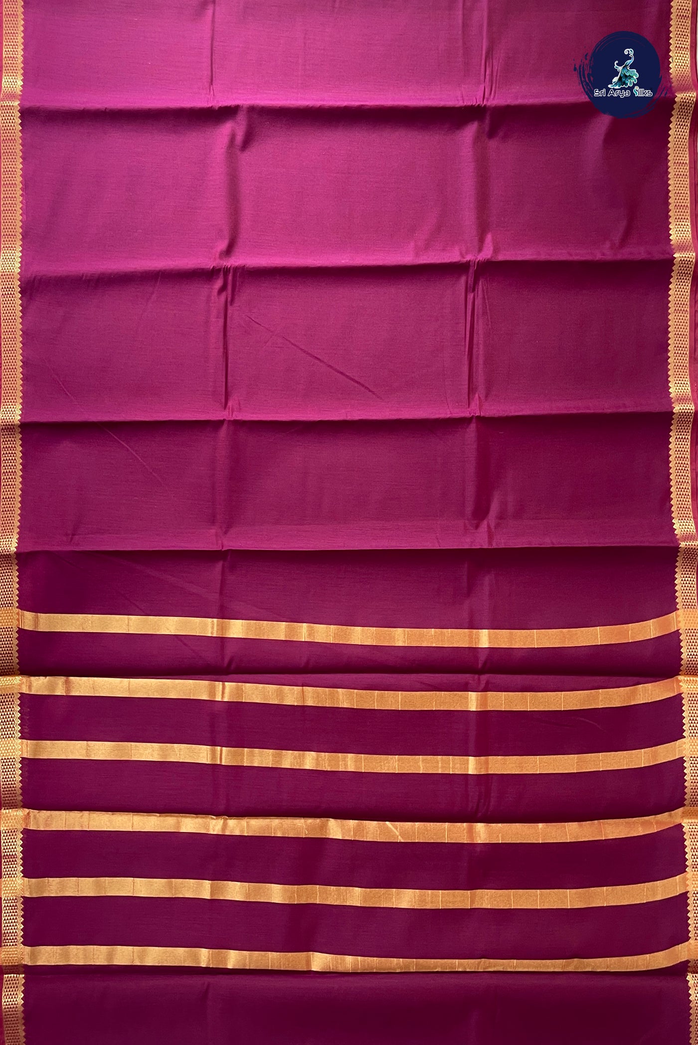 Burgundy Budget Semi Silk Cotton Saree With Plain Pattern