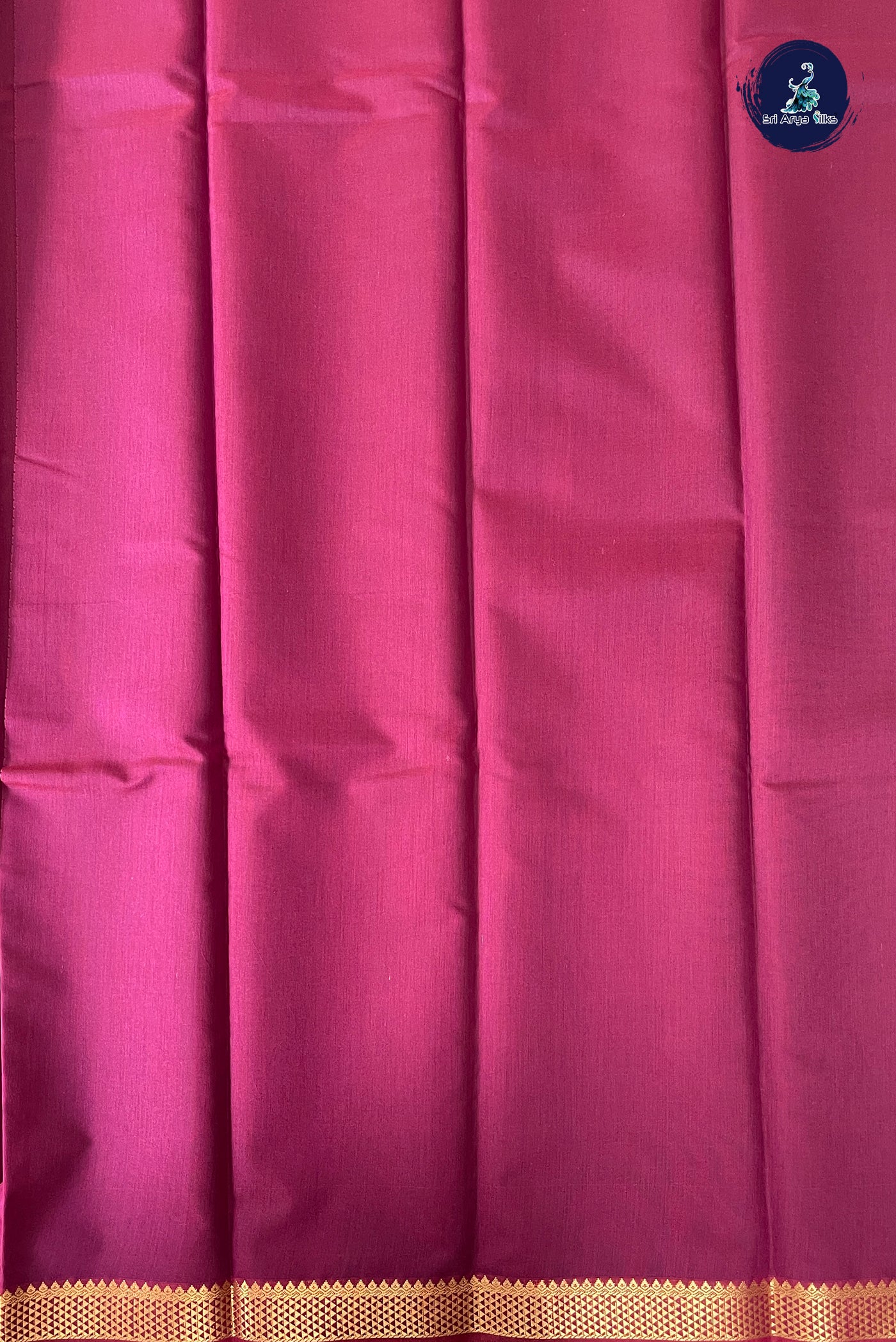 Burgundy Budget Semi Silk Cotton Saree With Plain Pattern