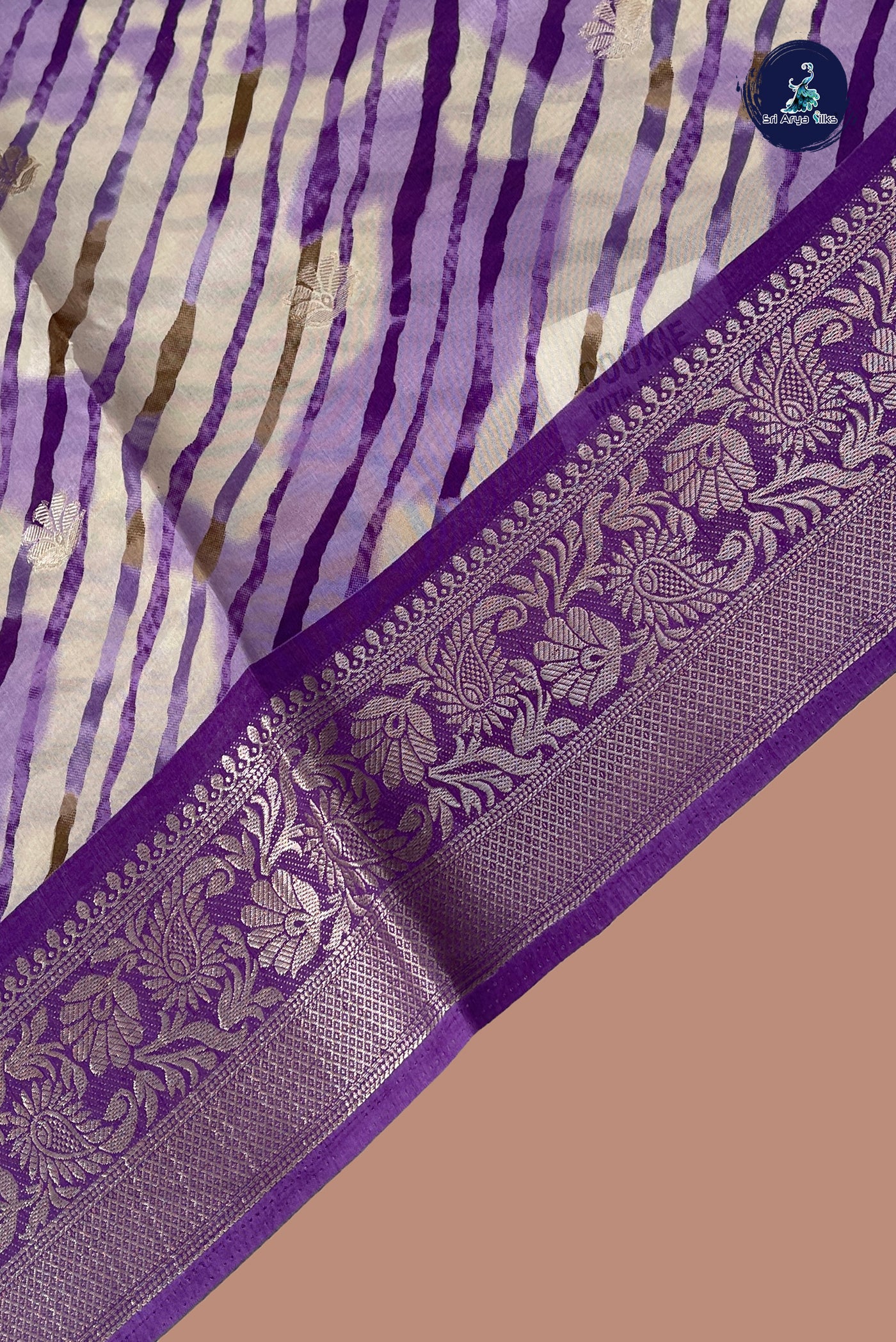 Off White Semi Crepe Silk Saree With Printed Pattern