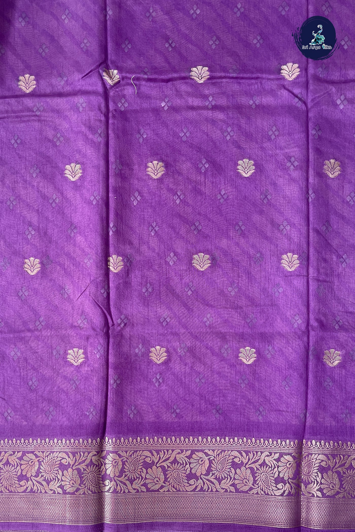 Off White Semi Crepe Silk Saree With Printed Pattern
